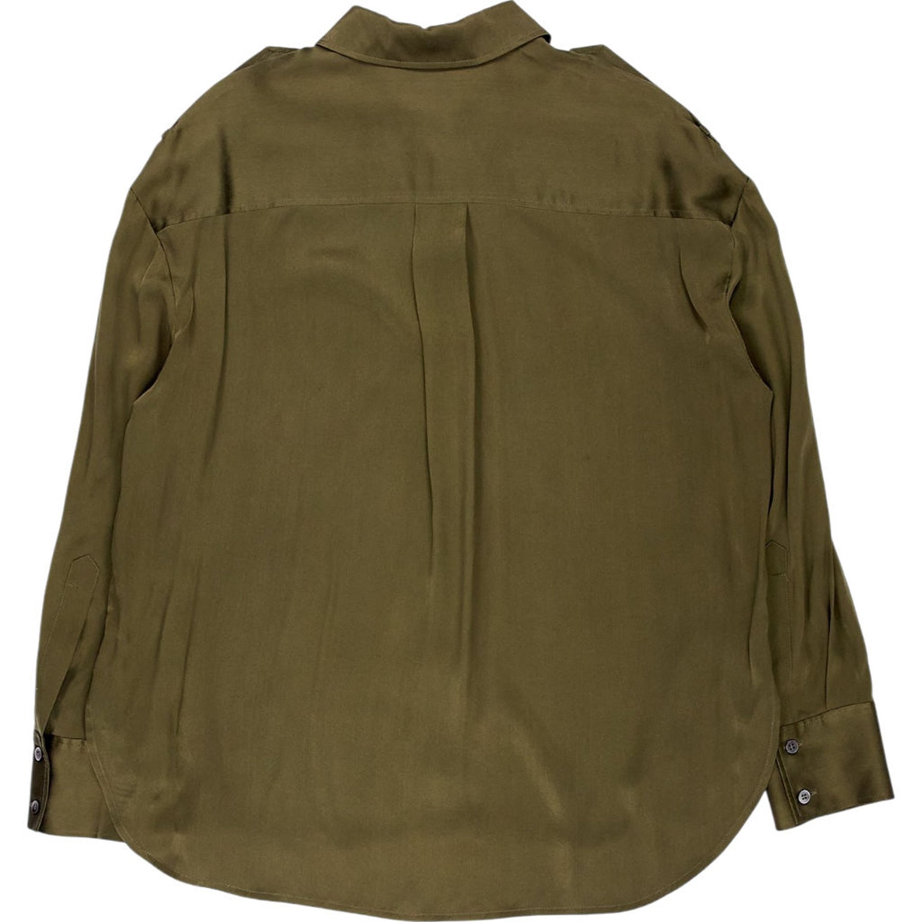 Wyse Khaki Silk Satin Shirt 1