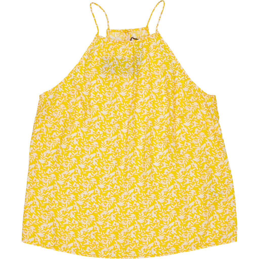 Hush Yellow Leafy Floral Halter Cami