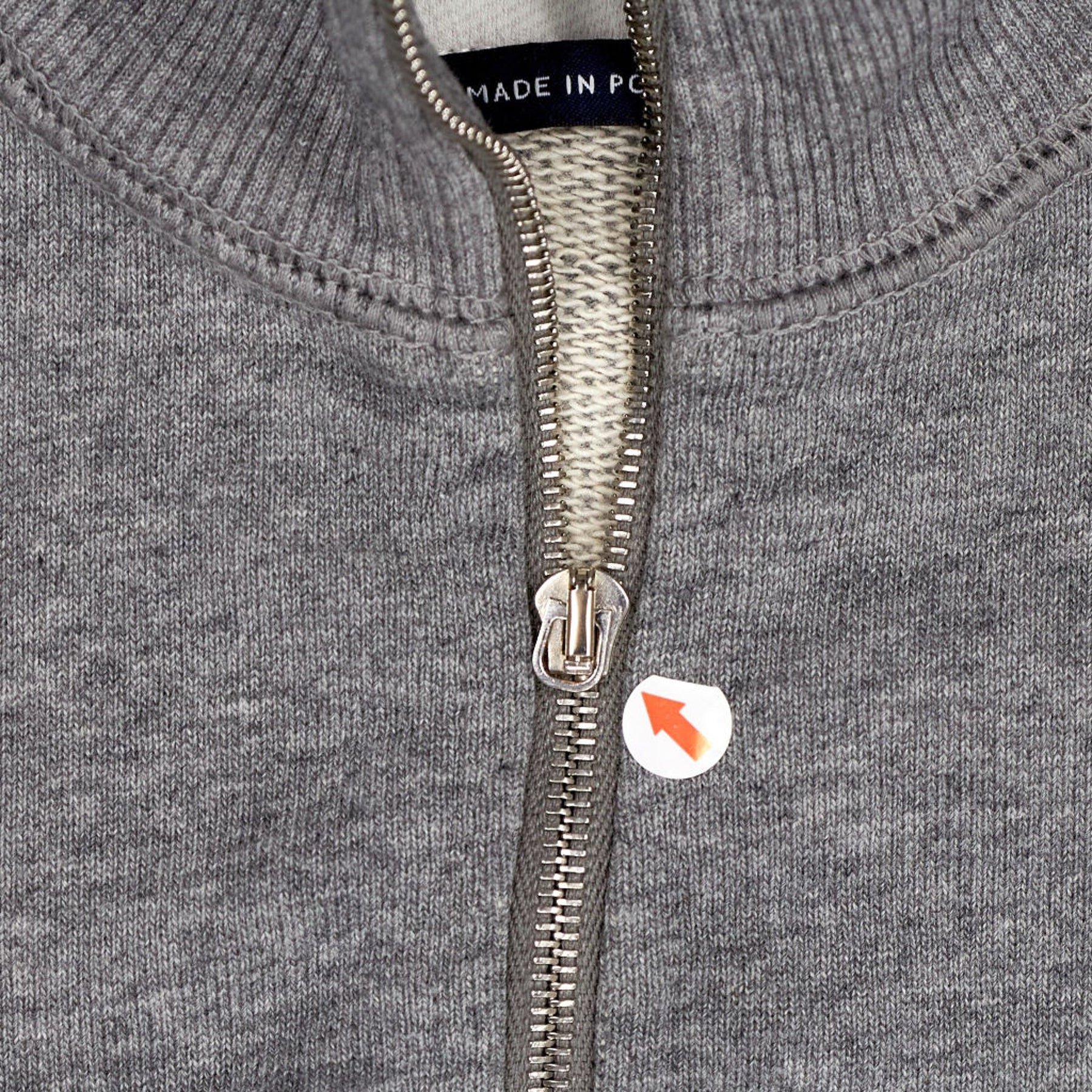Drake's Grey Quarter-Zip Sweatshirt M