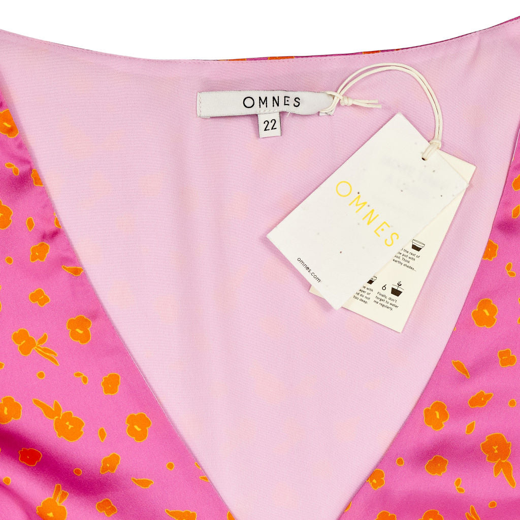 OMNES Pink Abstract Woolf Dress