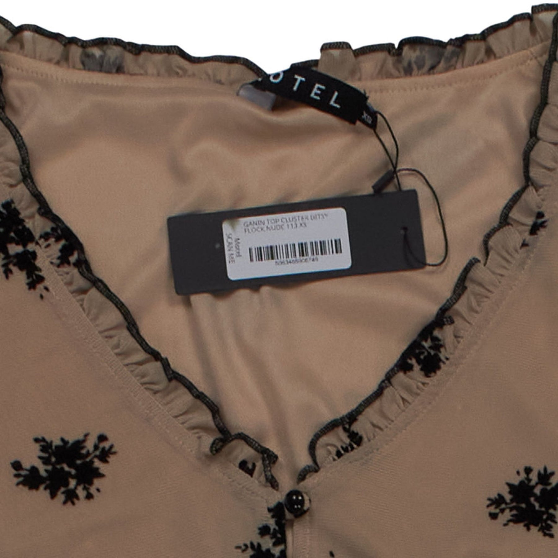 Motel Nude Black Patterned Top