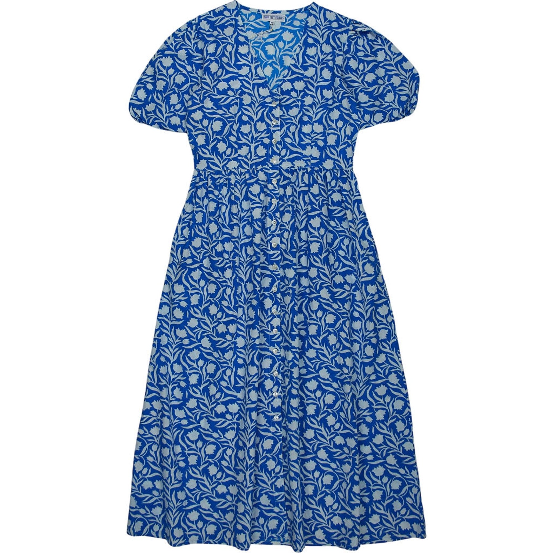 Pink City Prints Blue Floral Dress