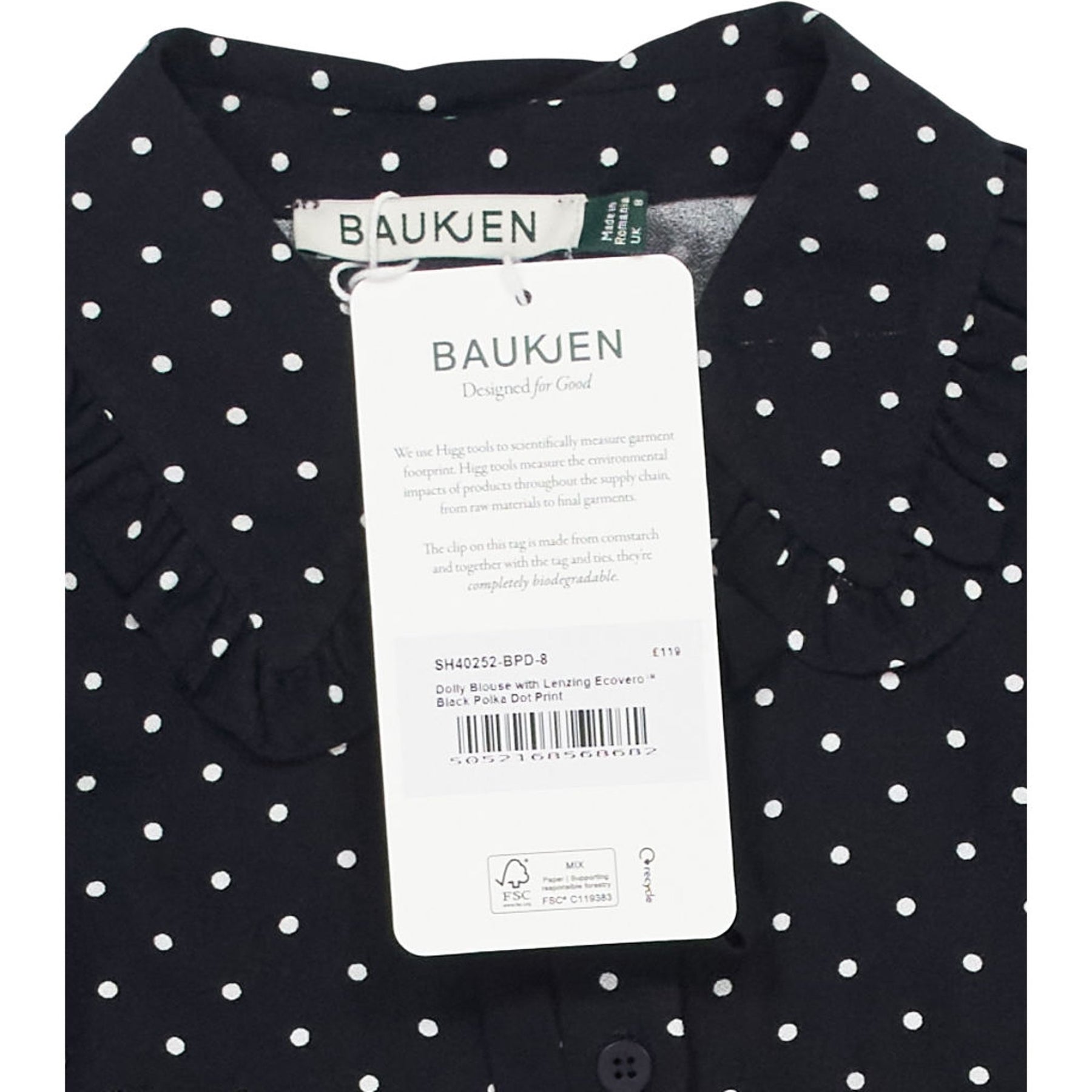 Baukjen Black Polka Dot Dolly Blouse