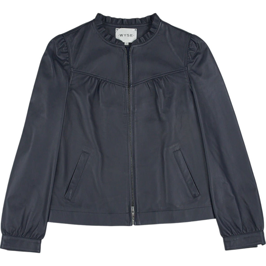 Wyse Black Leather Jacket UK 8