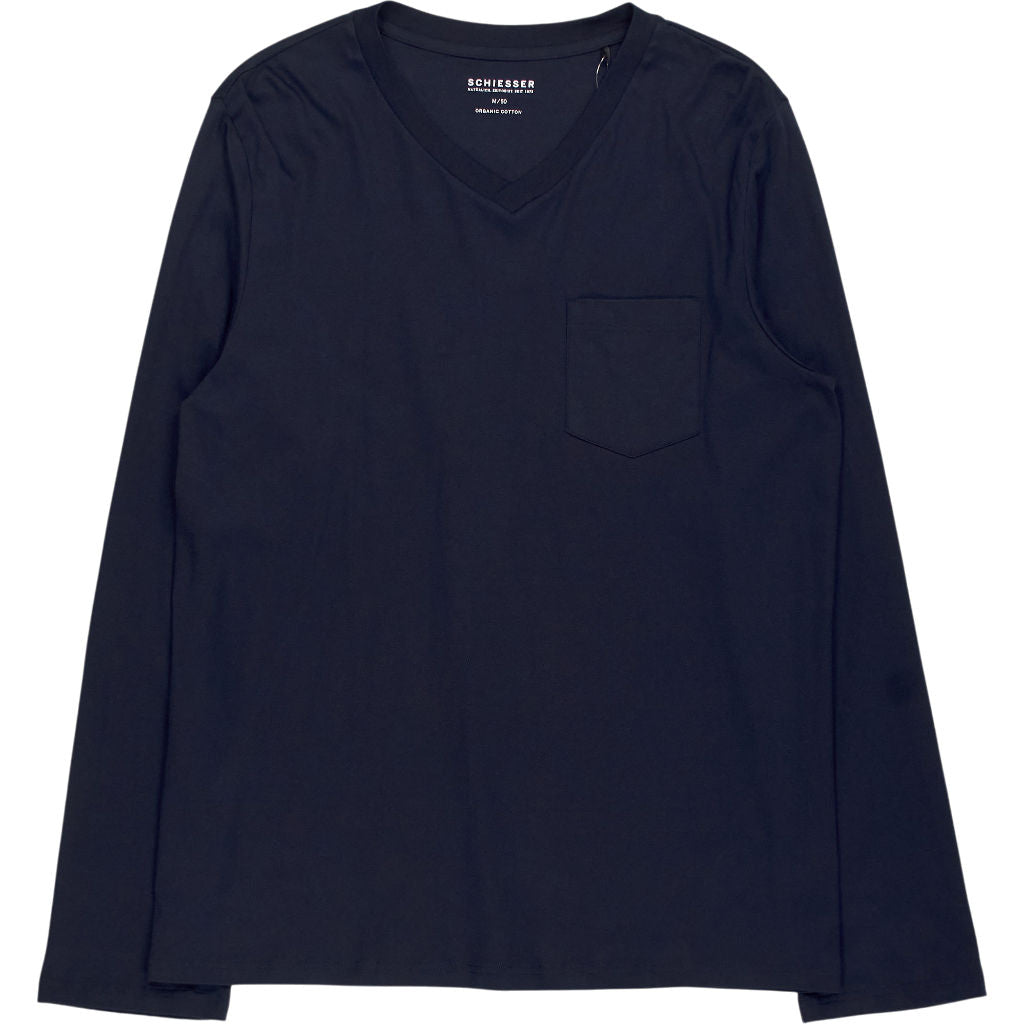 Schiesser Navy Organic Cotton Pajamas