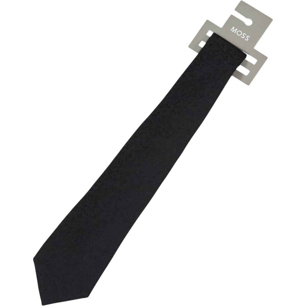 Moss Black Silk Tie