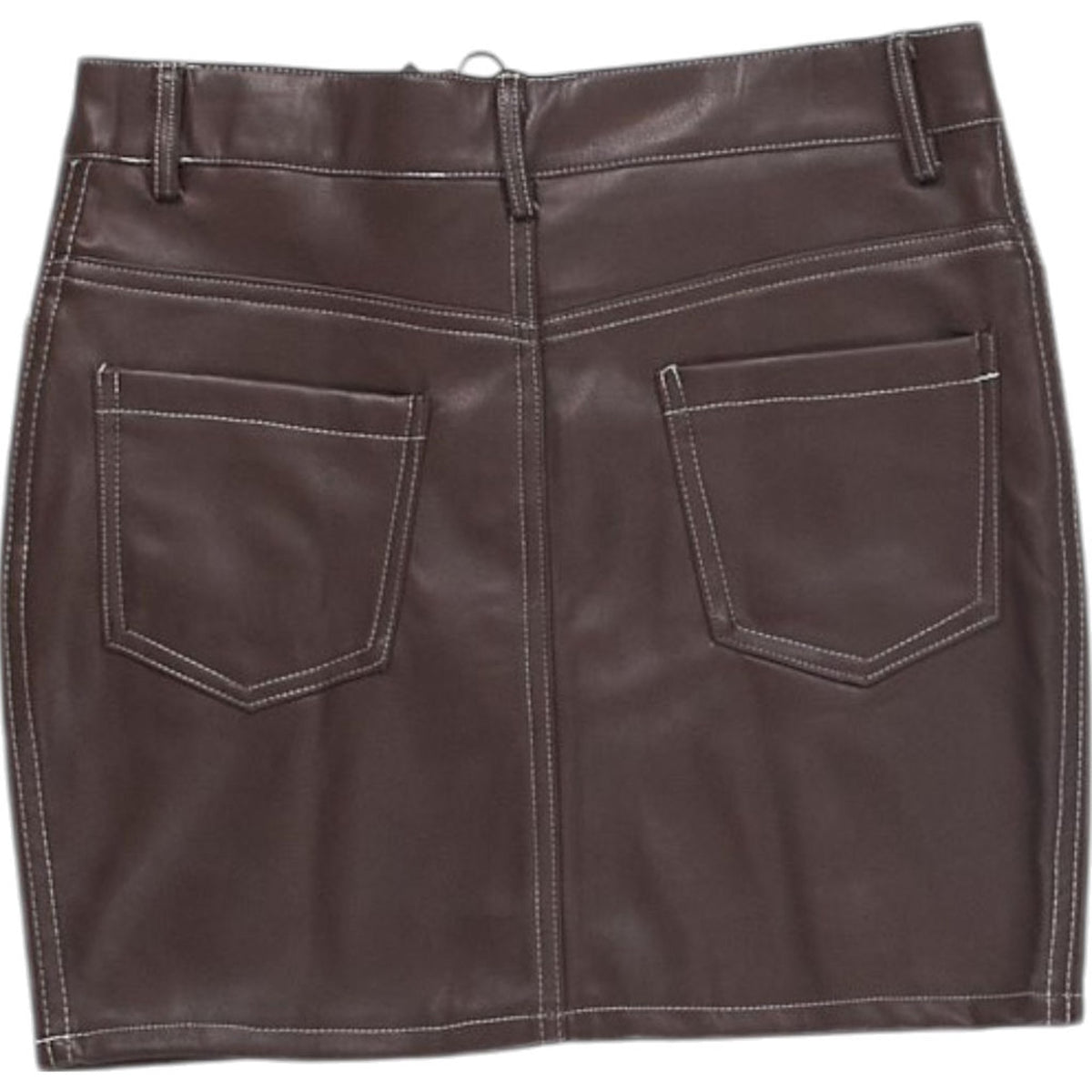 Motel Chocolate PU Mini Skirt