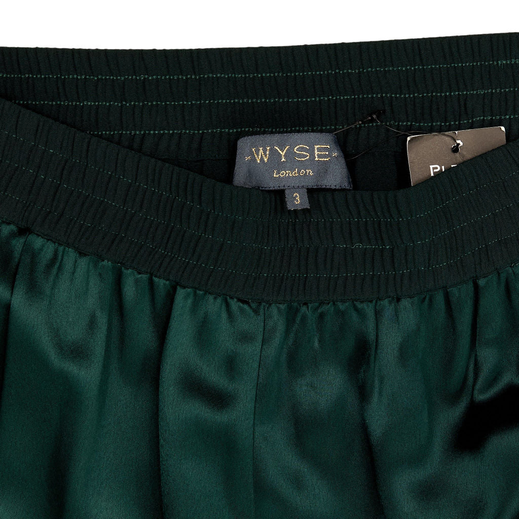 Wyse London Green Satin Trousers