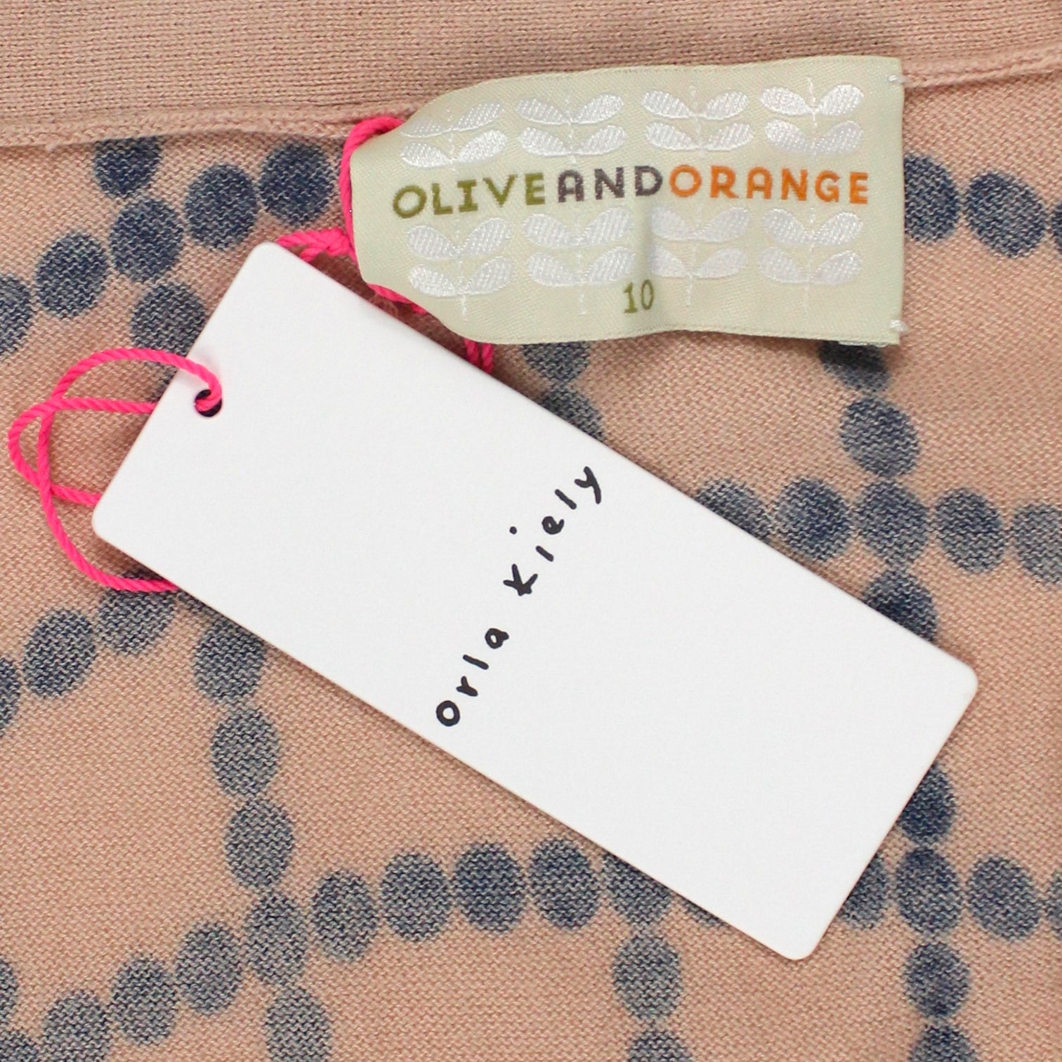 Olive & Orange Rose Grosgain Cardigan