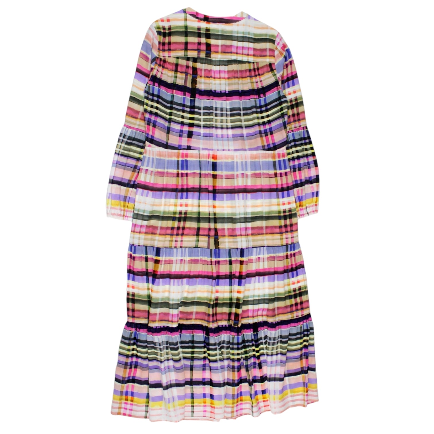 NRBY Pink/Multi Check Silk Dress