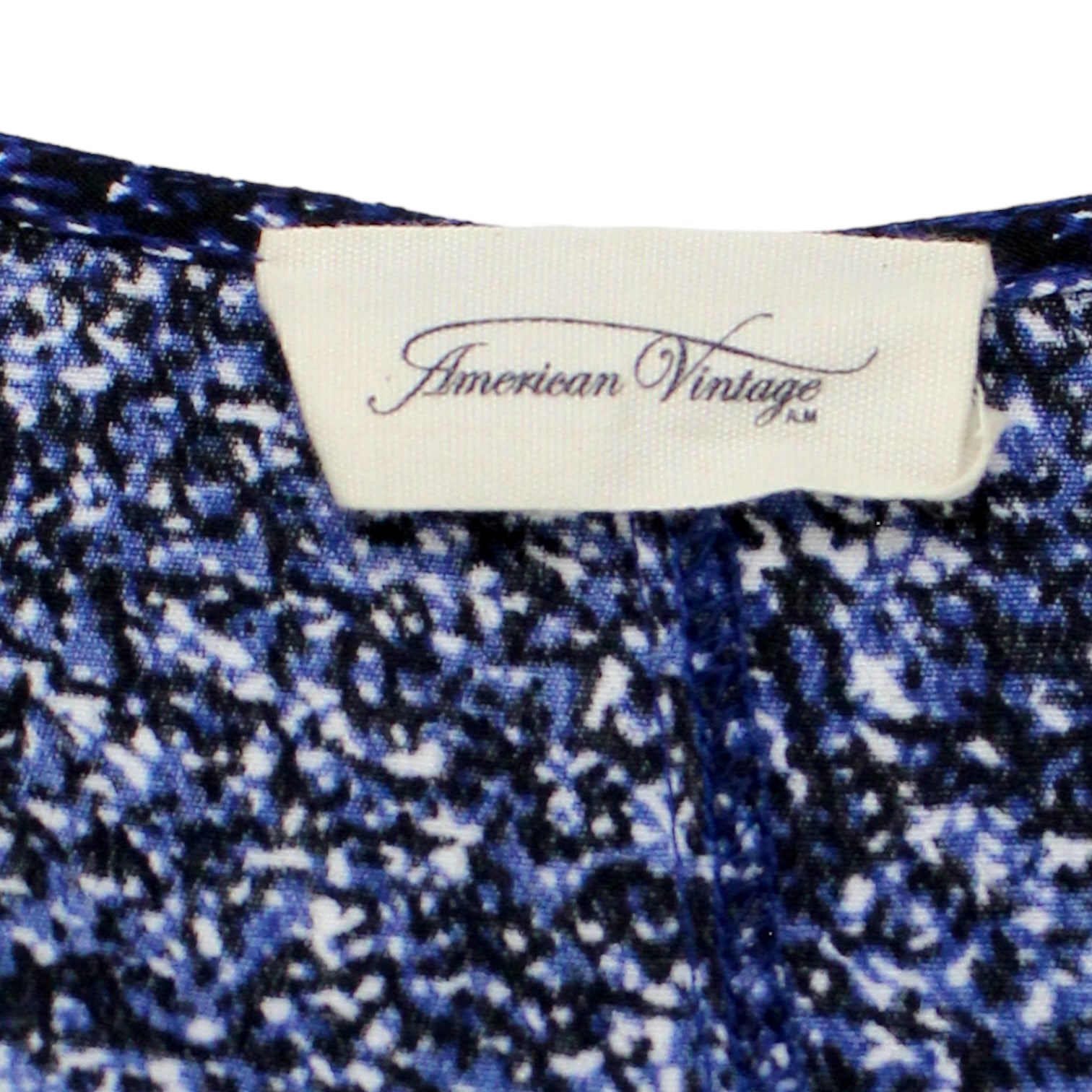 American Vintage Blue Abstract Dress
