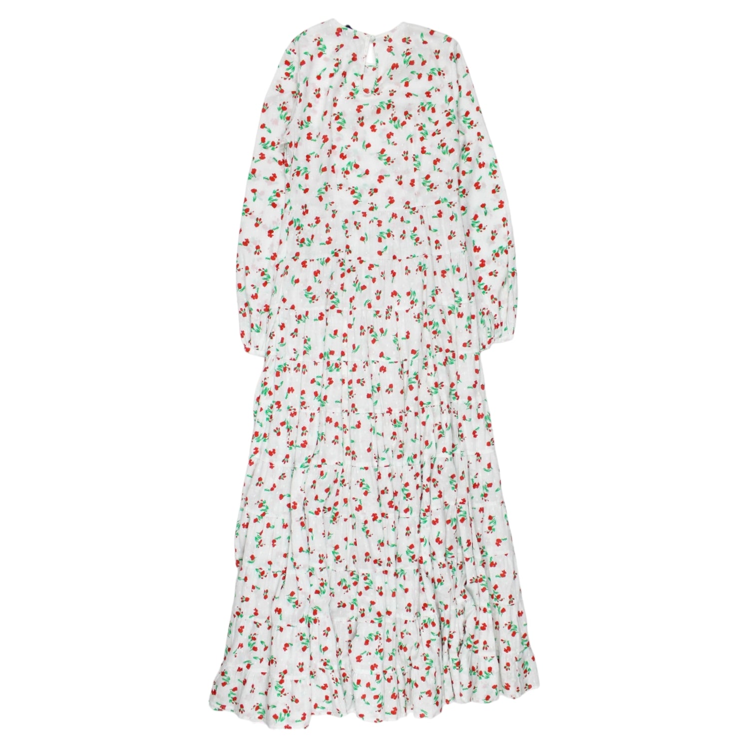 Rixo White Poppy Maxi Dress