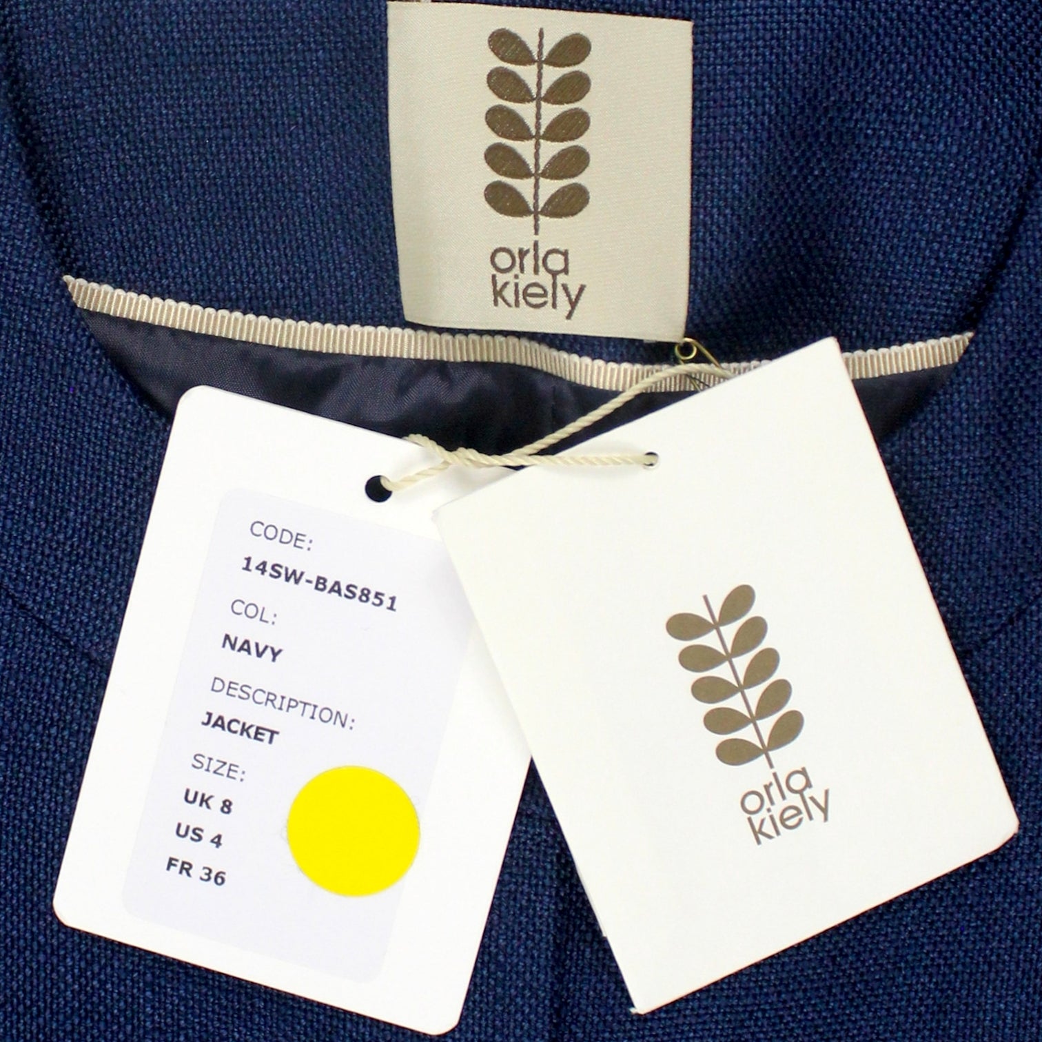 Orla Kiely Navy Cropped Jacket