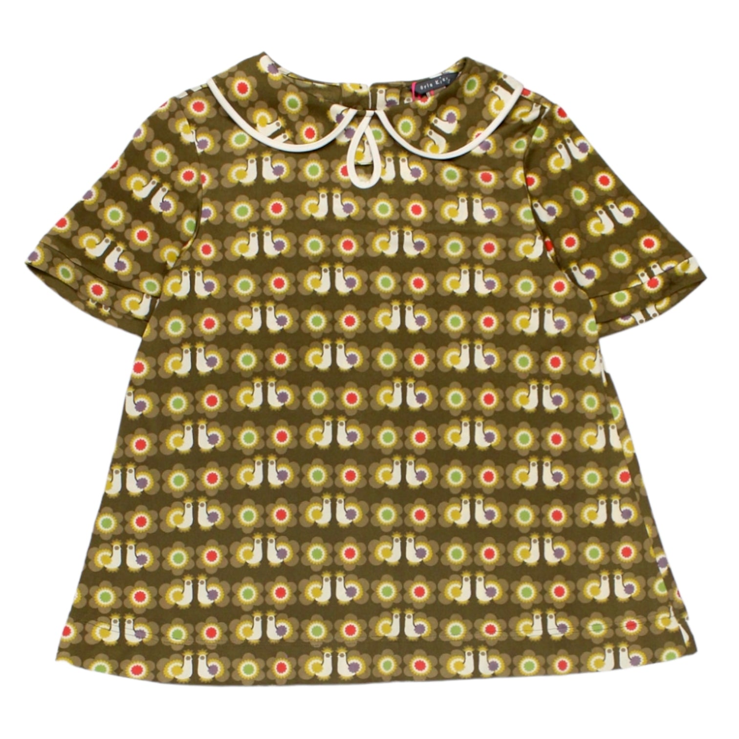 Orla Kiely Brown Bird Print Top