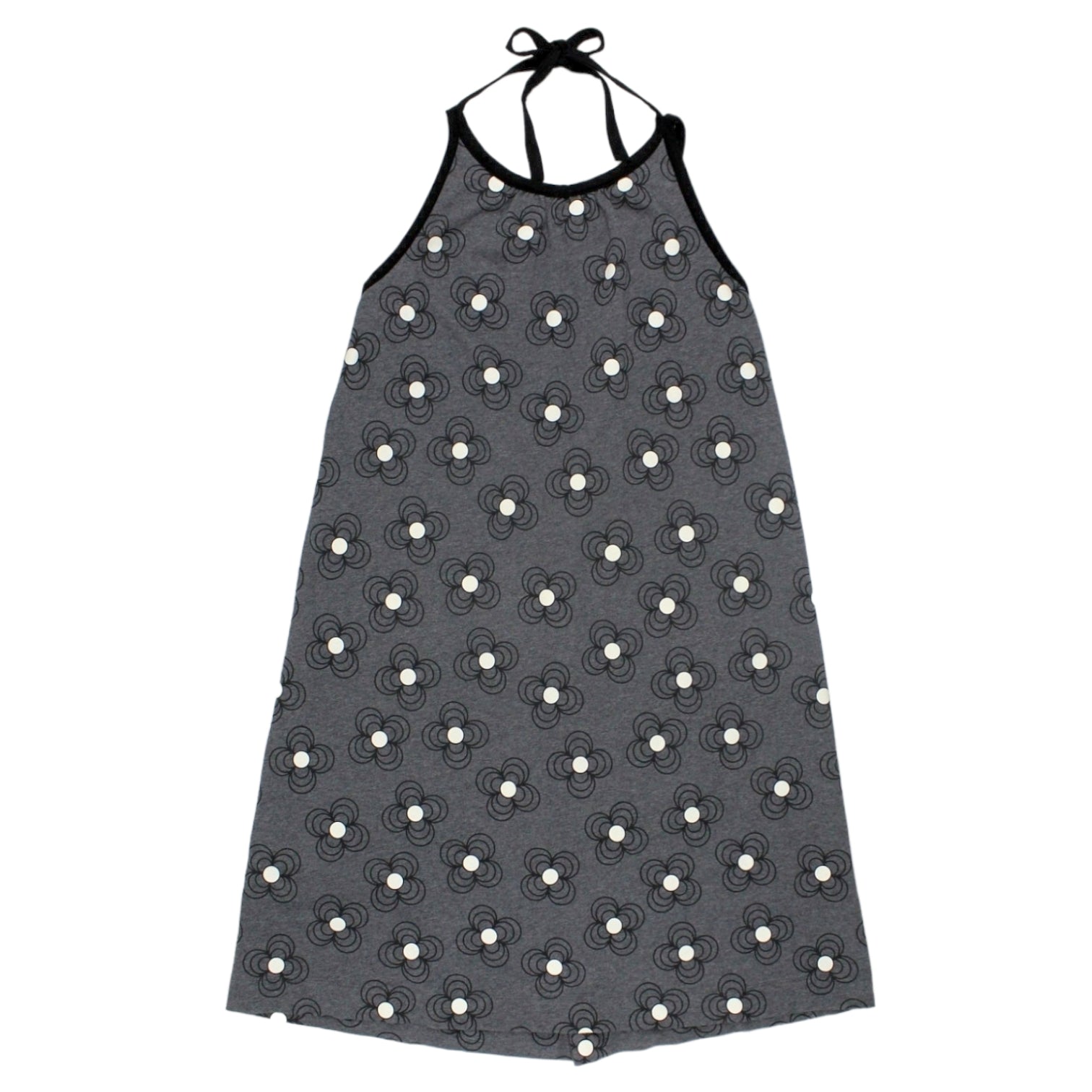 Orla Kiely Charcoal Neck Tie Dress