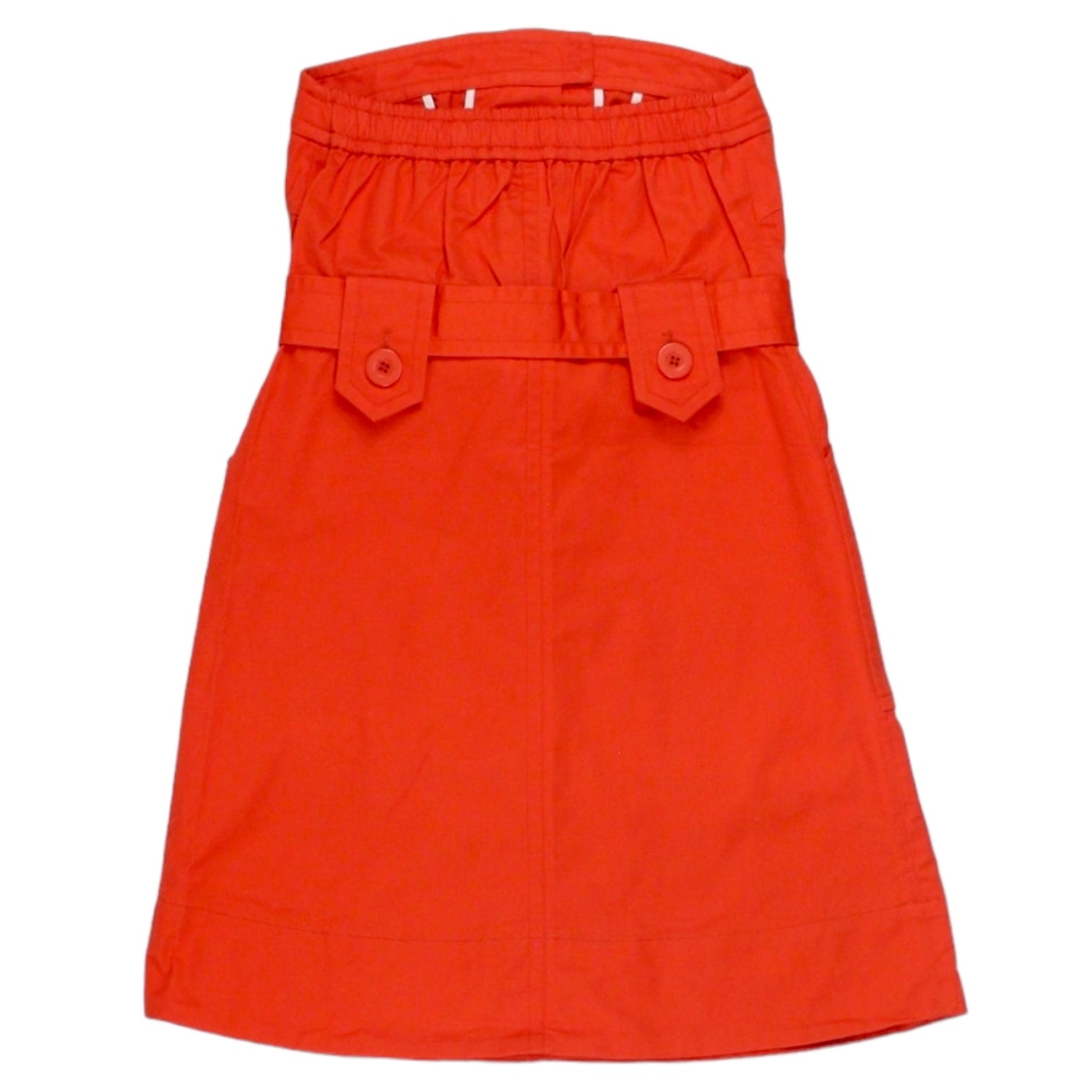 Orla Kiely Orange Cotton Satin Bandeau Dress