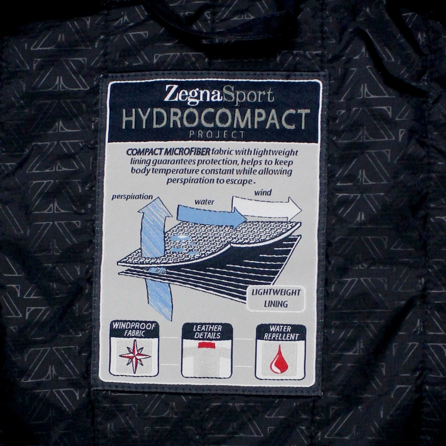 Zegna Sport Blue Hydrocompact Jacket