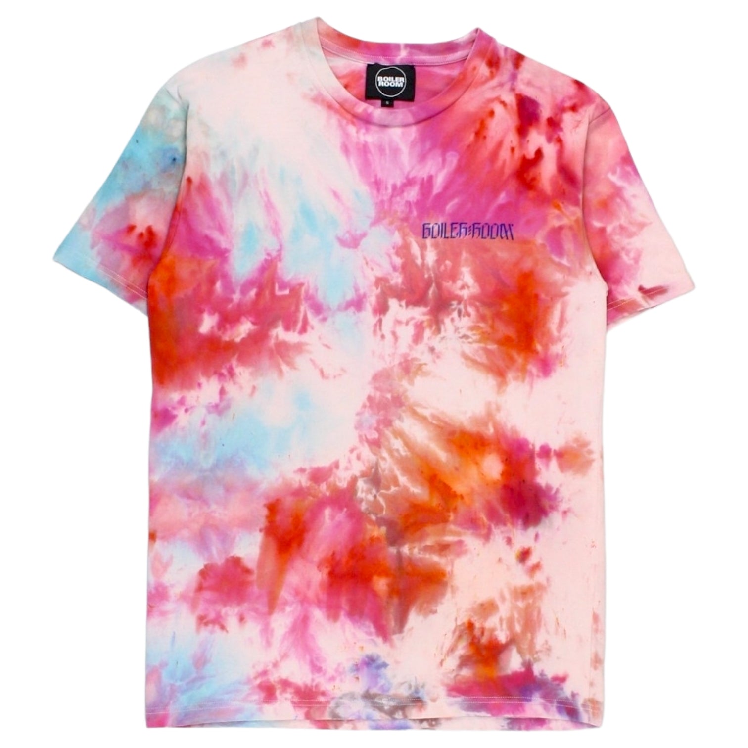 Boiler Room Size S Tie Dye Statue Lover Motif T-Shirt