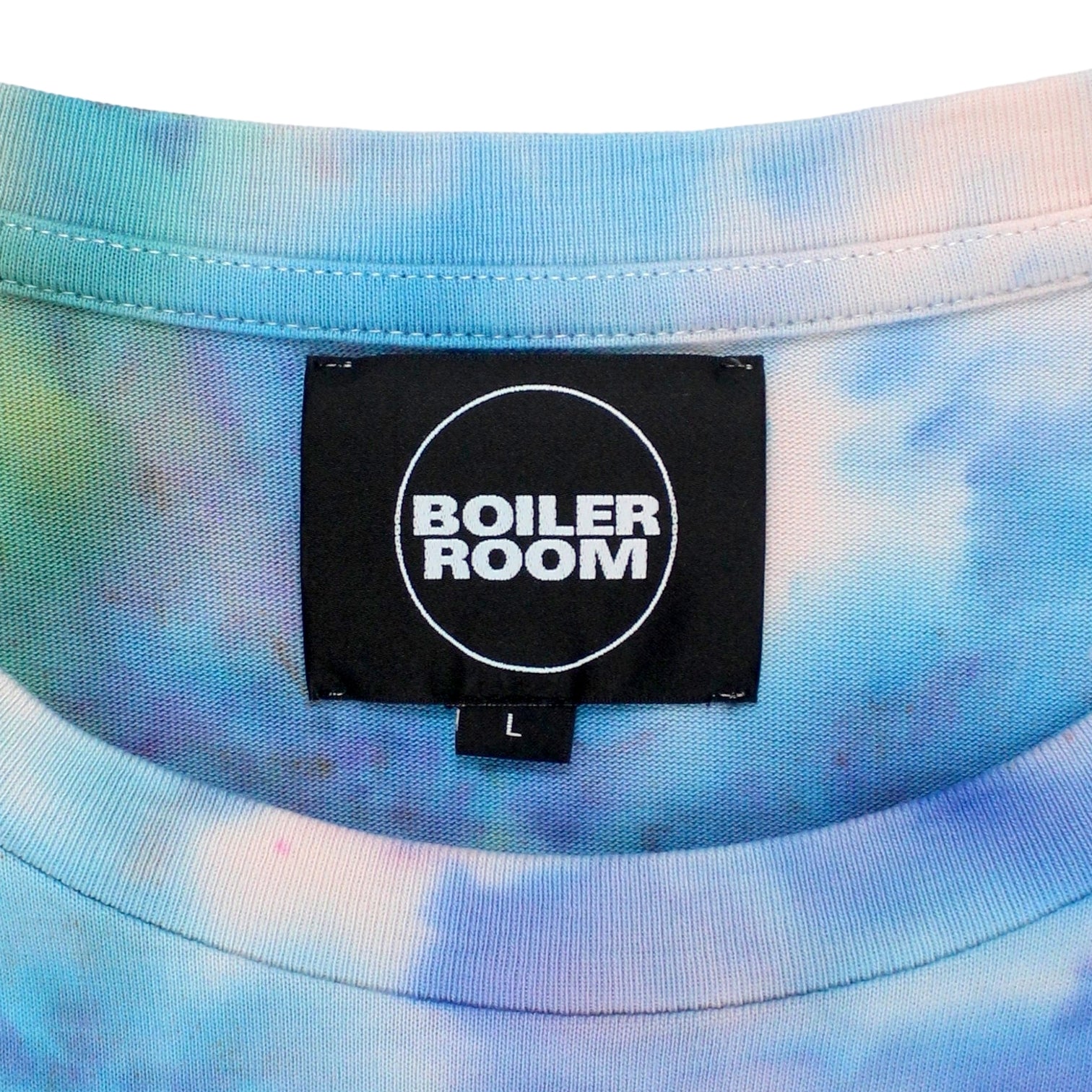 Boiler Room Size L Tie Dye Statue Lover Motif T-Shirt