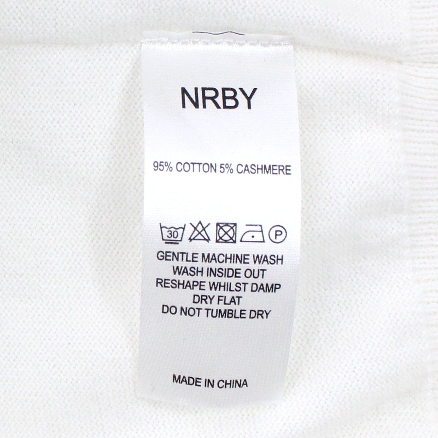 NRBY White Cashmere Mix Hoodie