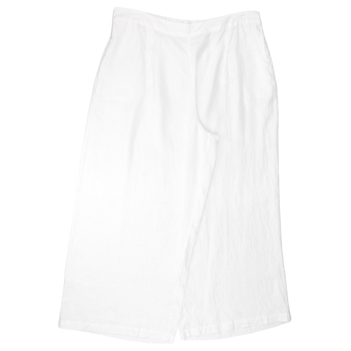 NRBY White Linen Wide Trousers - Sample