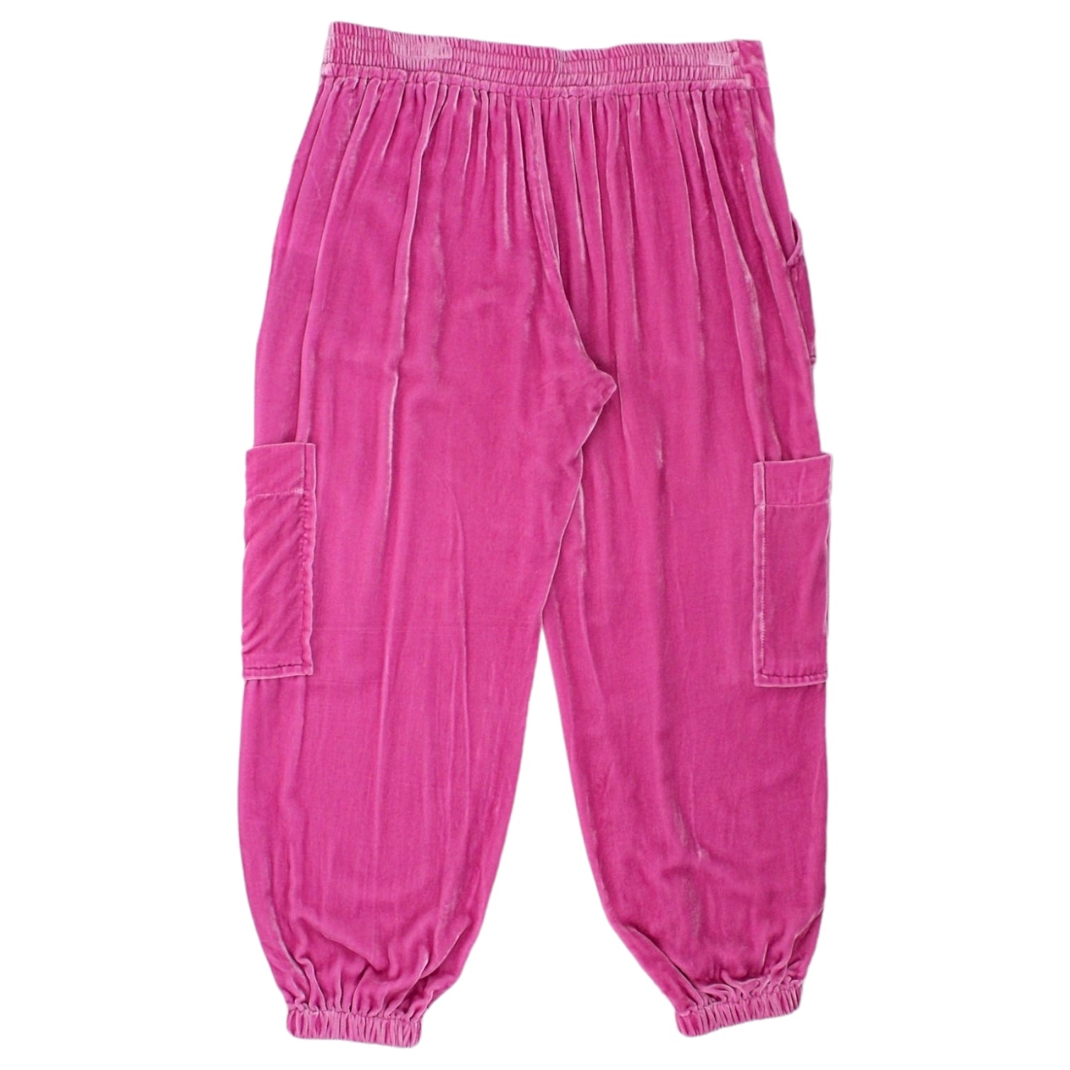 NRBY Pink Velour Cargo Pants - Sample