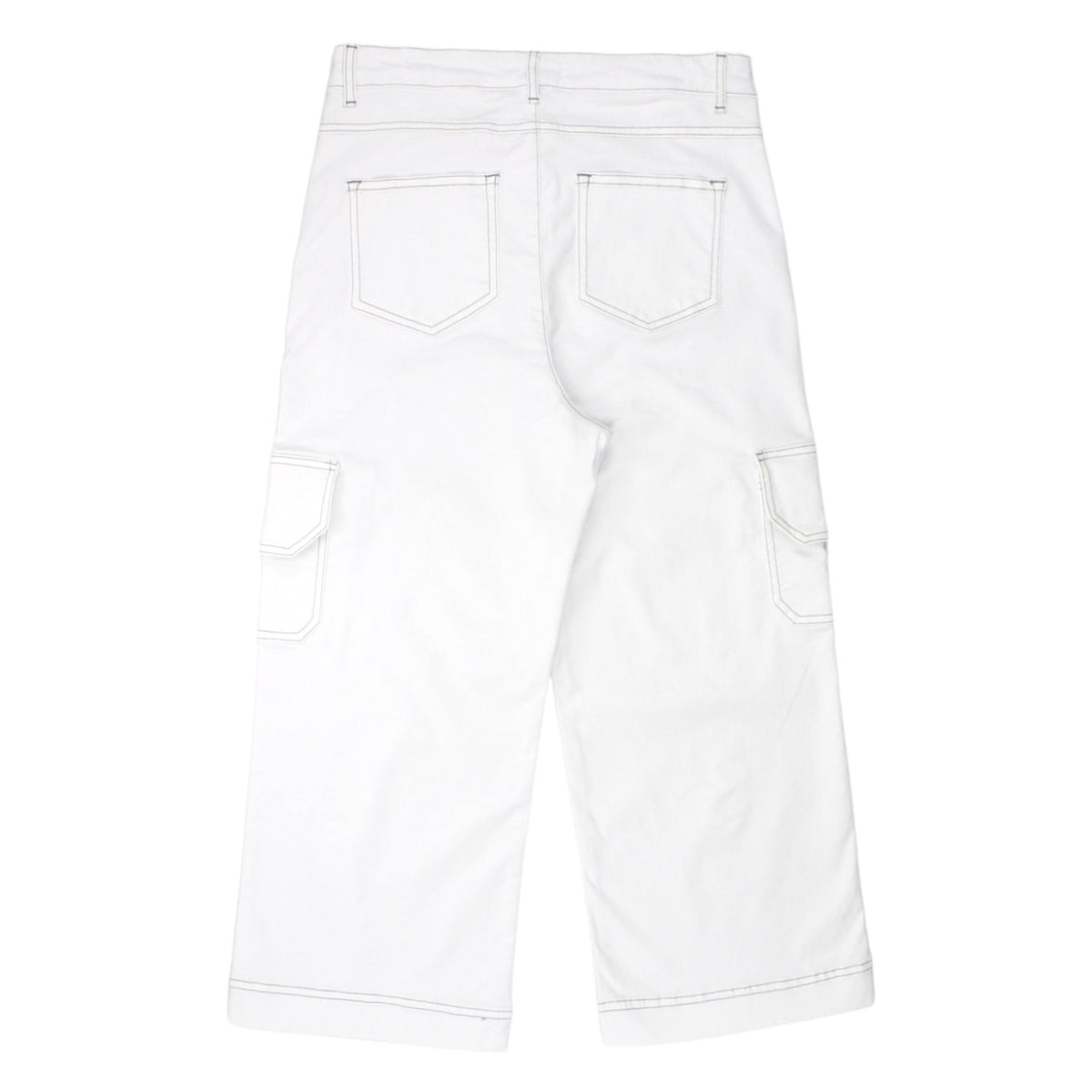 NRBY White Wide Cropped Jeans - Sample