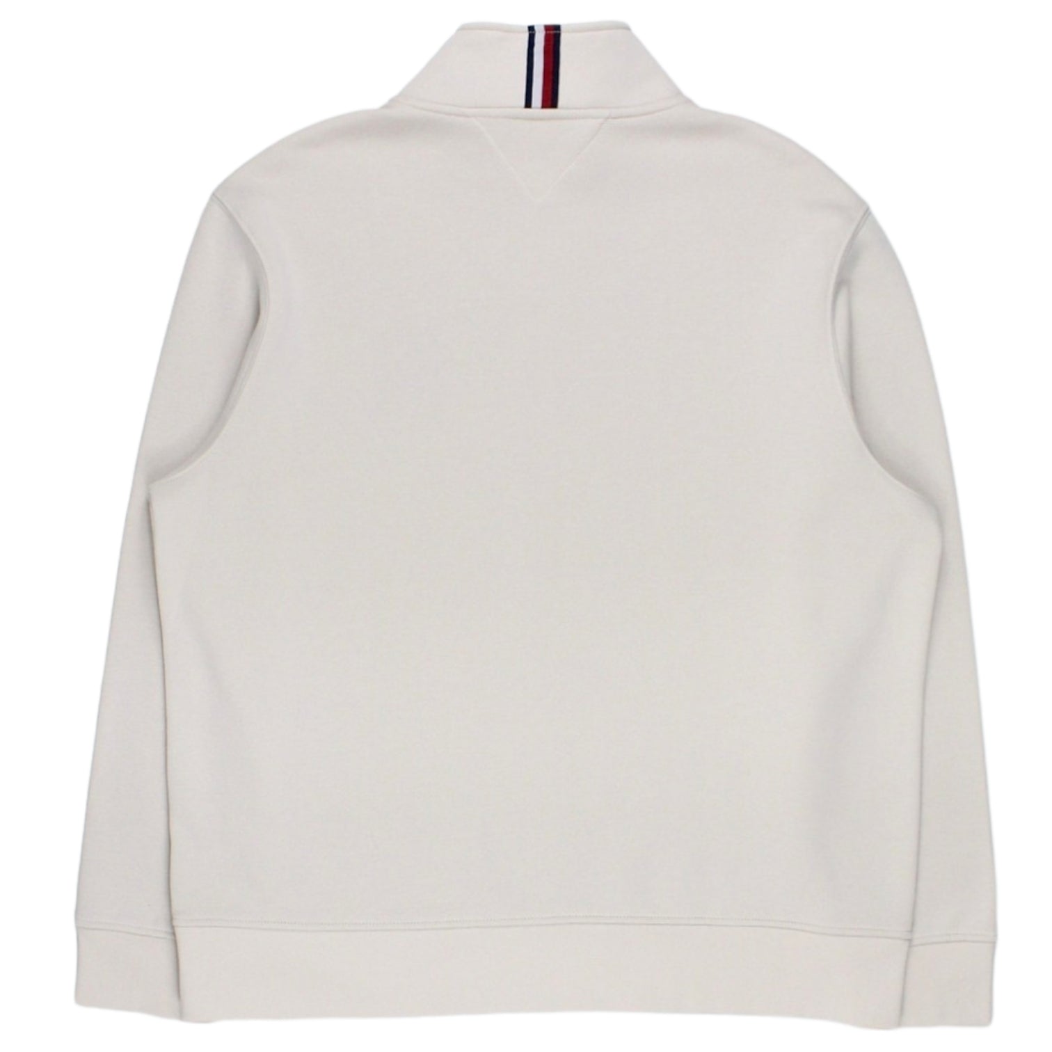 Tommy Hilfiger Cream Half Zip Monogrammed Sweatshirt