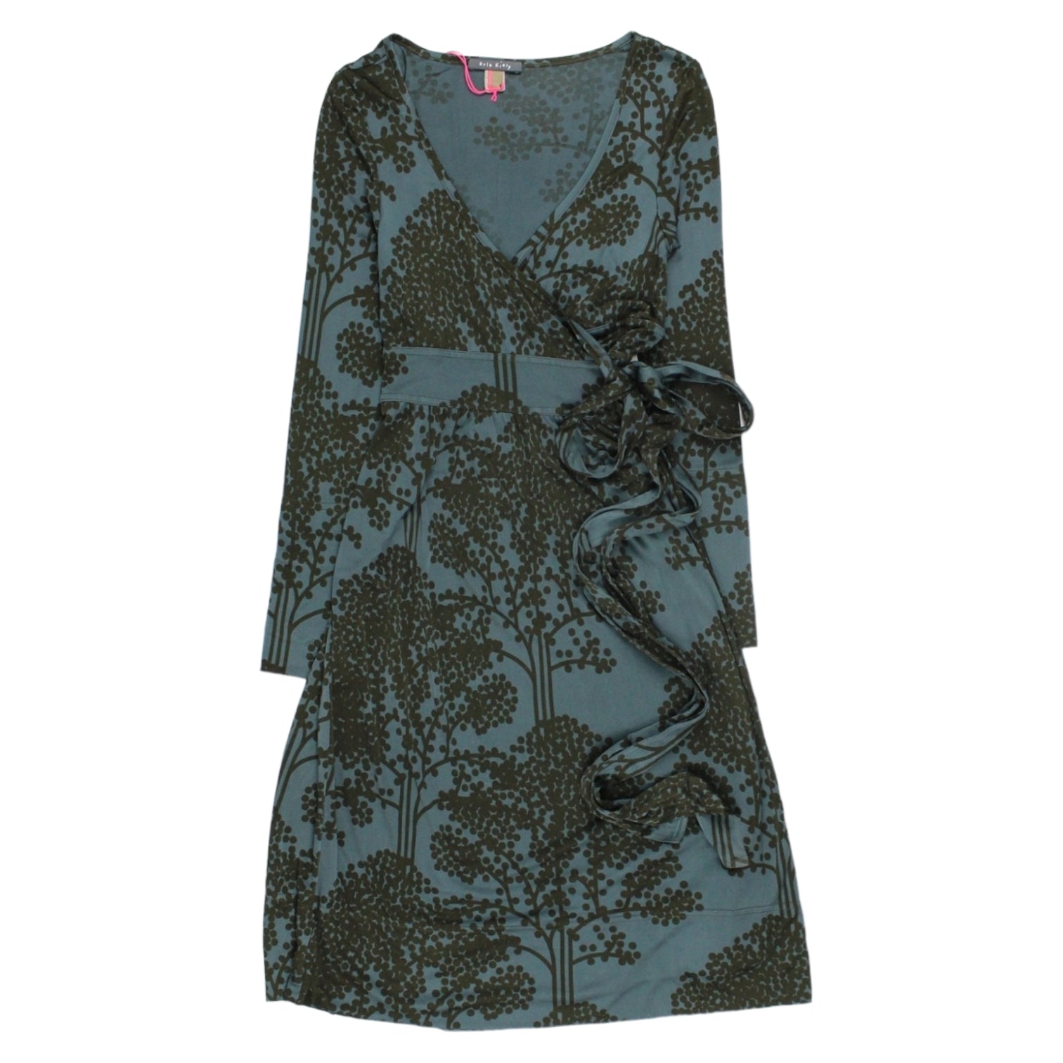 Orla Kiely Grey Rowan Wrap Dress