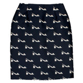 Orla Kiely Navy Slingback Pencil Skirt