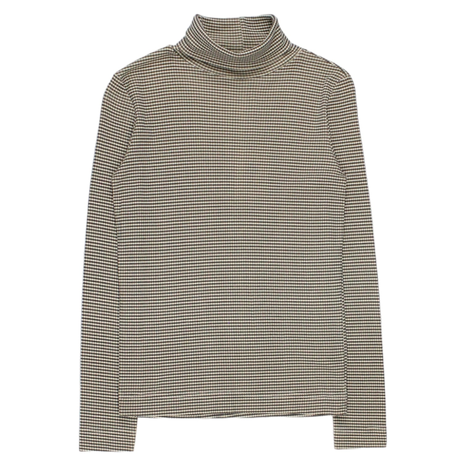 Orla Kiely Light Grey Jersey Print Polo Neck