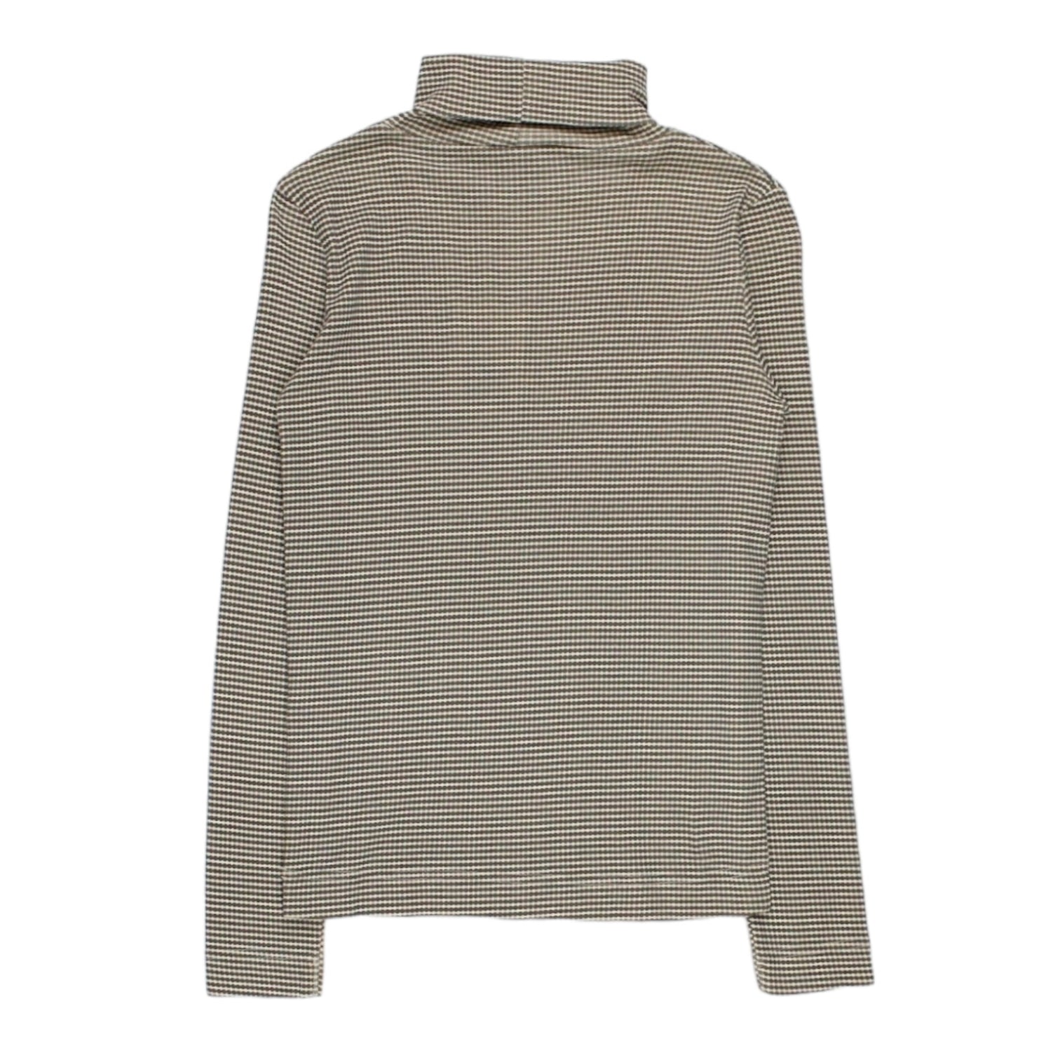 Orla Kiely Light Grey Jersey Print Polo Neck