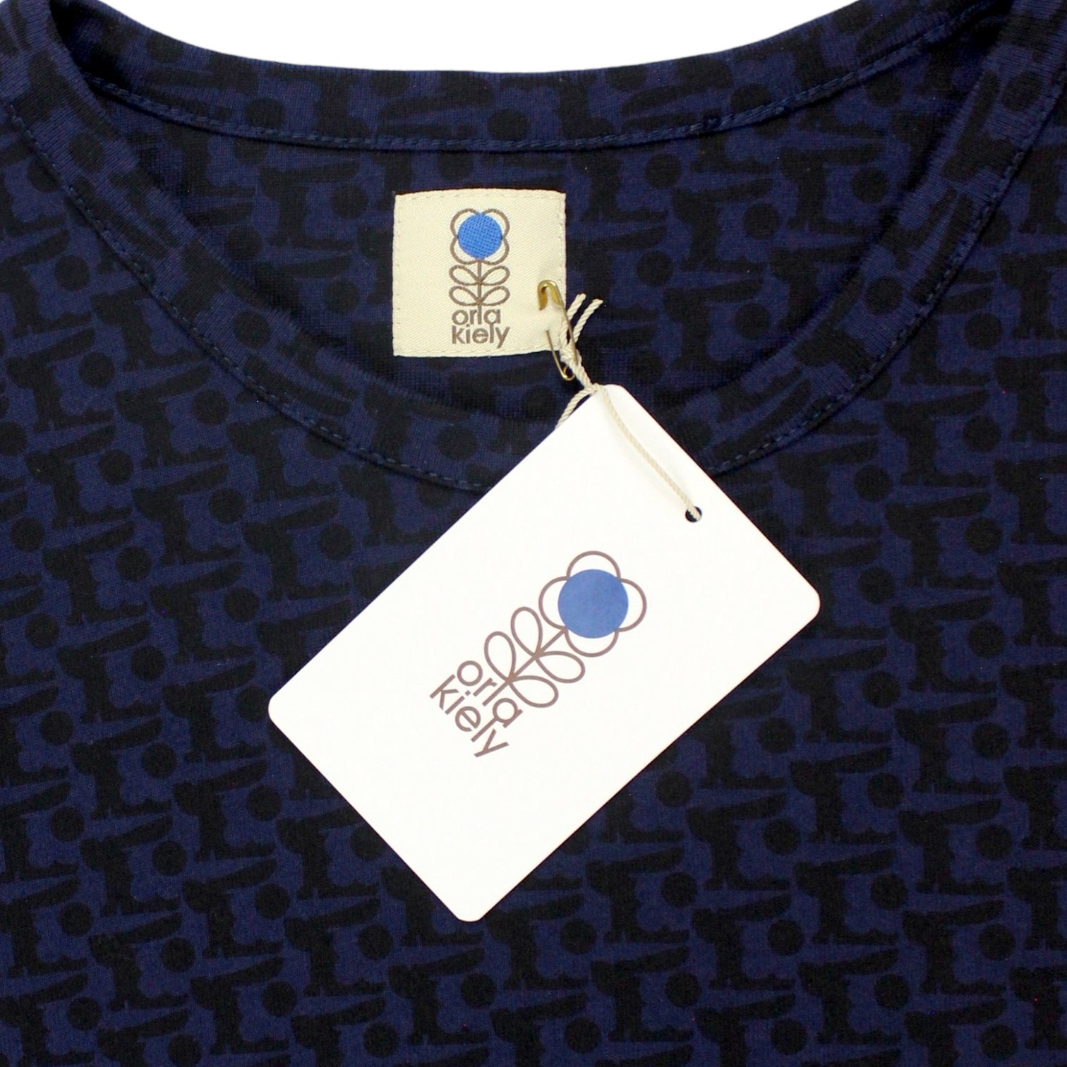 Orla Kiely Navy Print Jersey Top