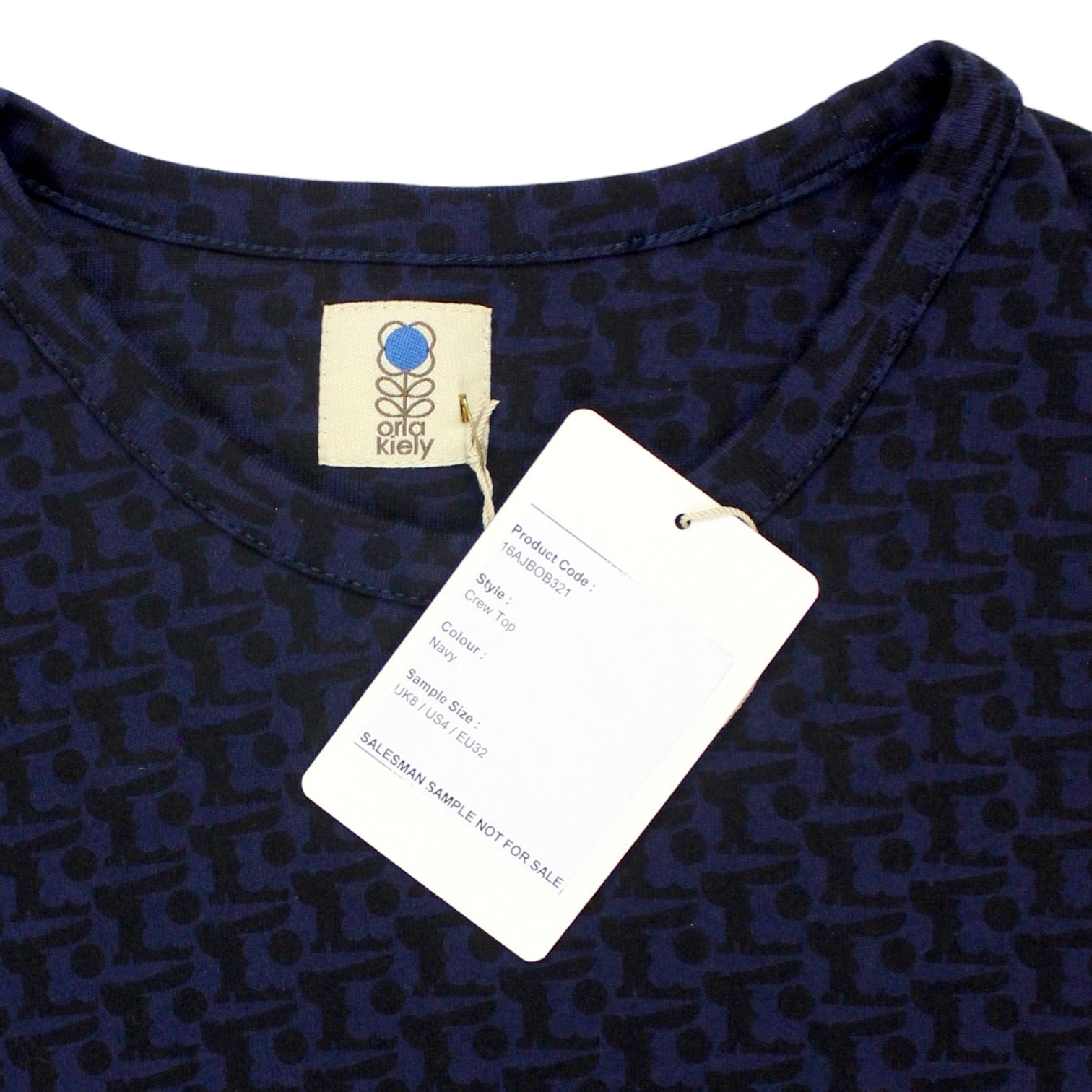 Orla Kiely Navy Print Jersey Top