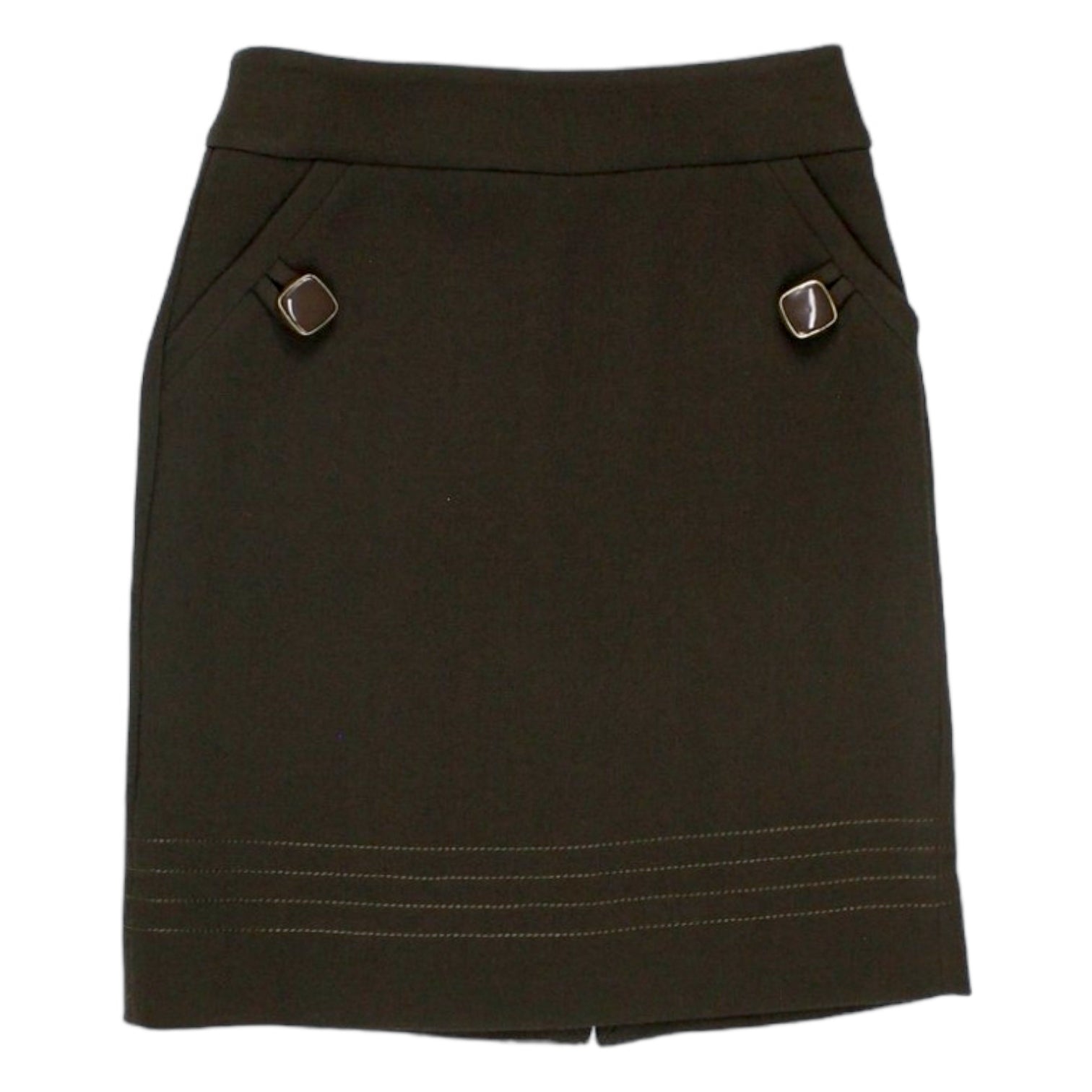 Orla Kiely Brown Worsted Wool Skirt