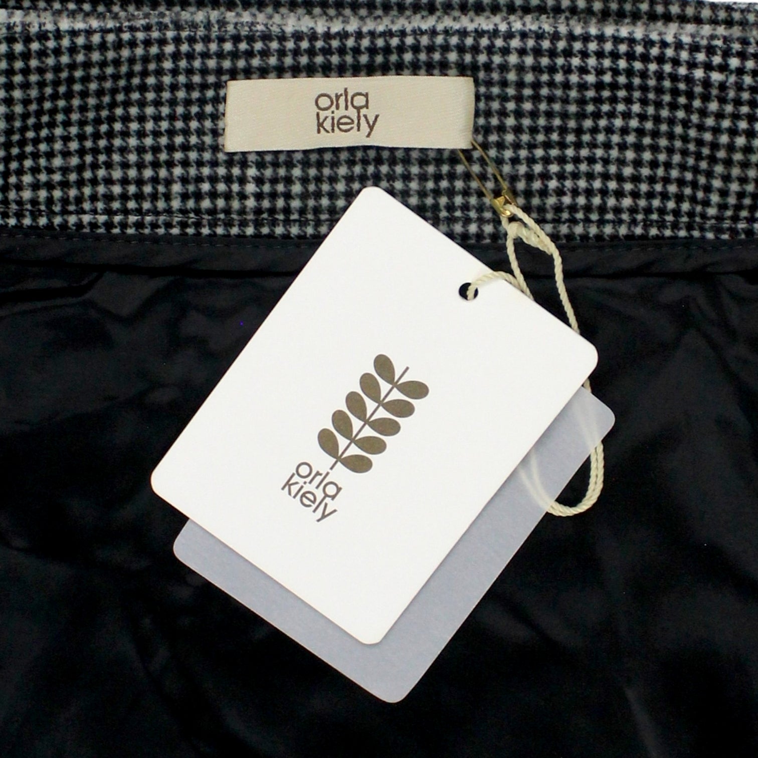 Orla Kiely Black/White Velour Skirt