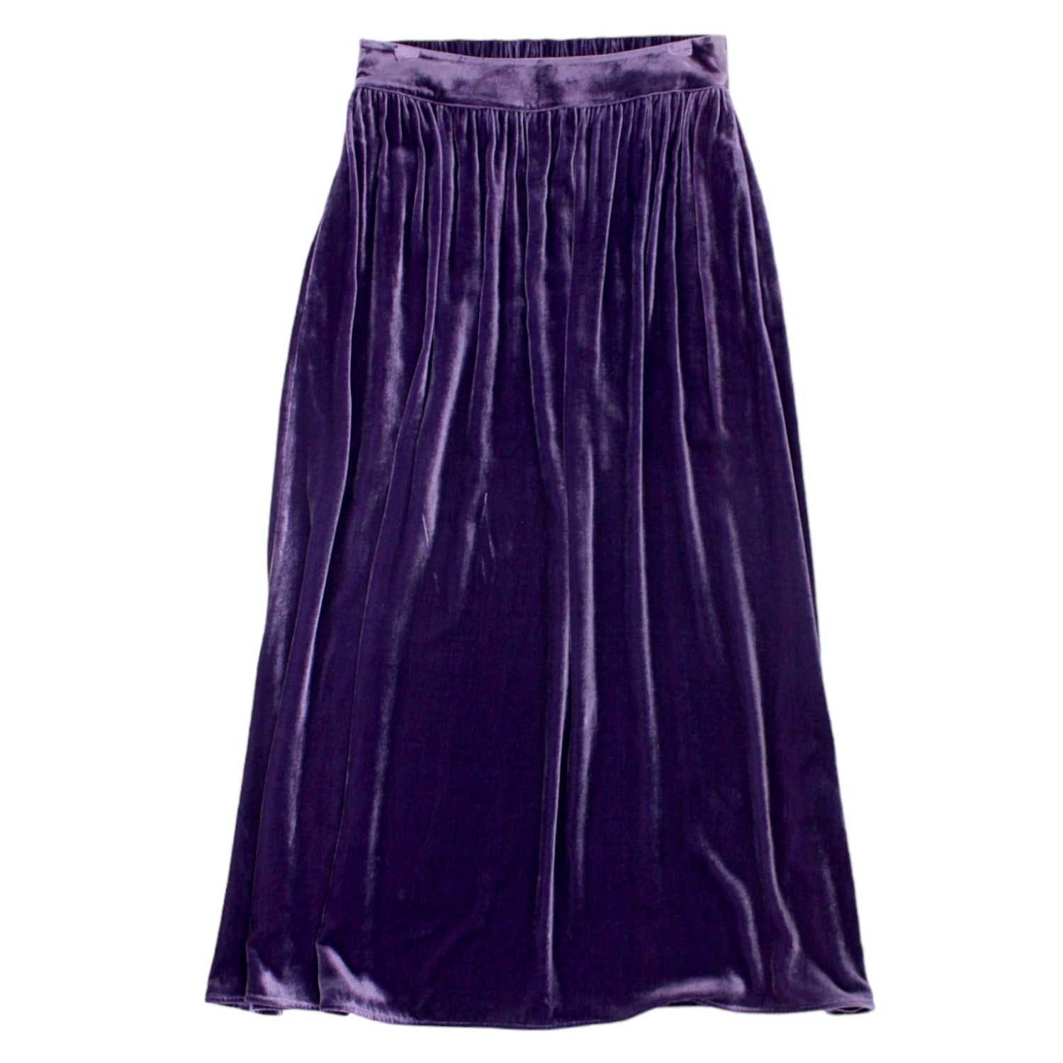 NRBY Purple Velvet Midi Skirt - Sample