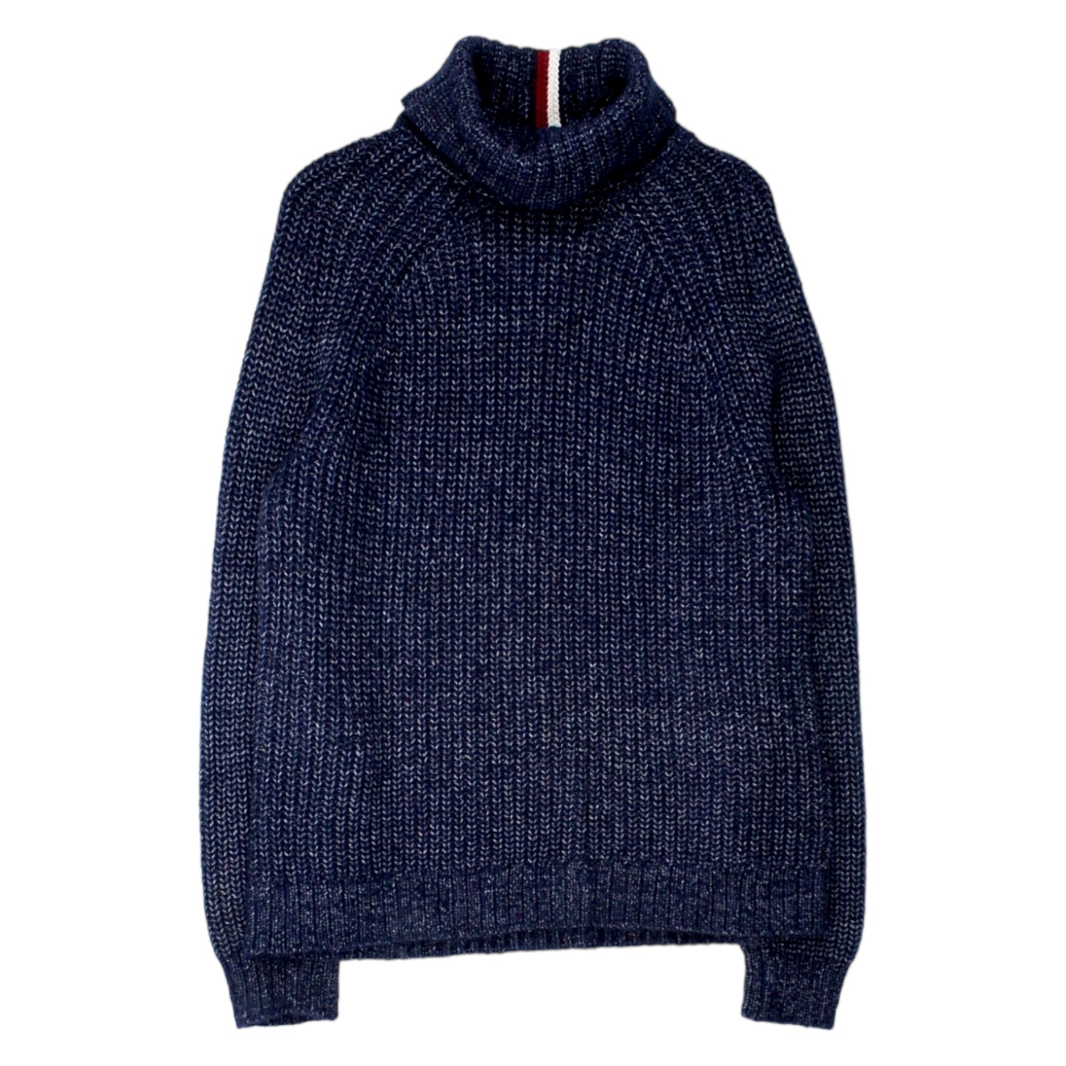 Tommy Hilfiger Navy 2 Tone Chunky Rib Roll Neck