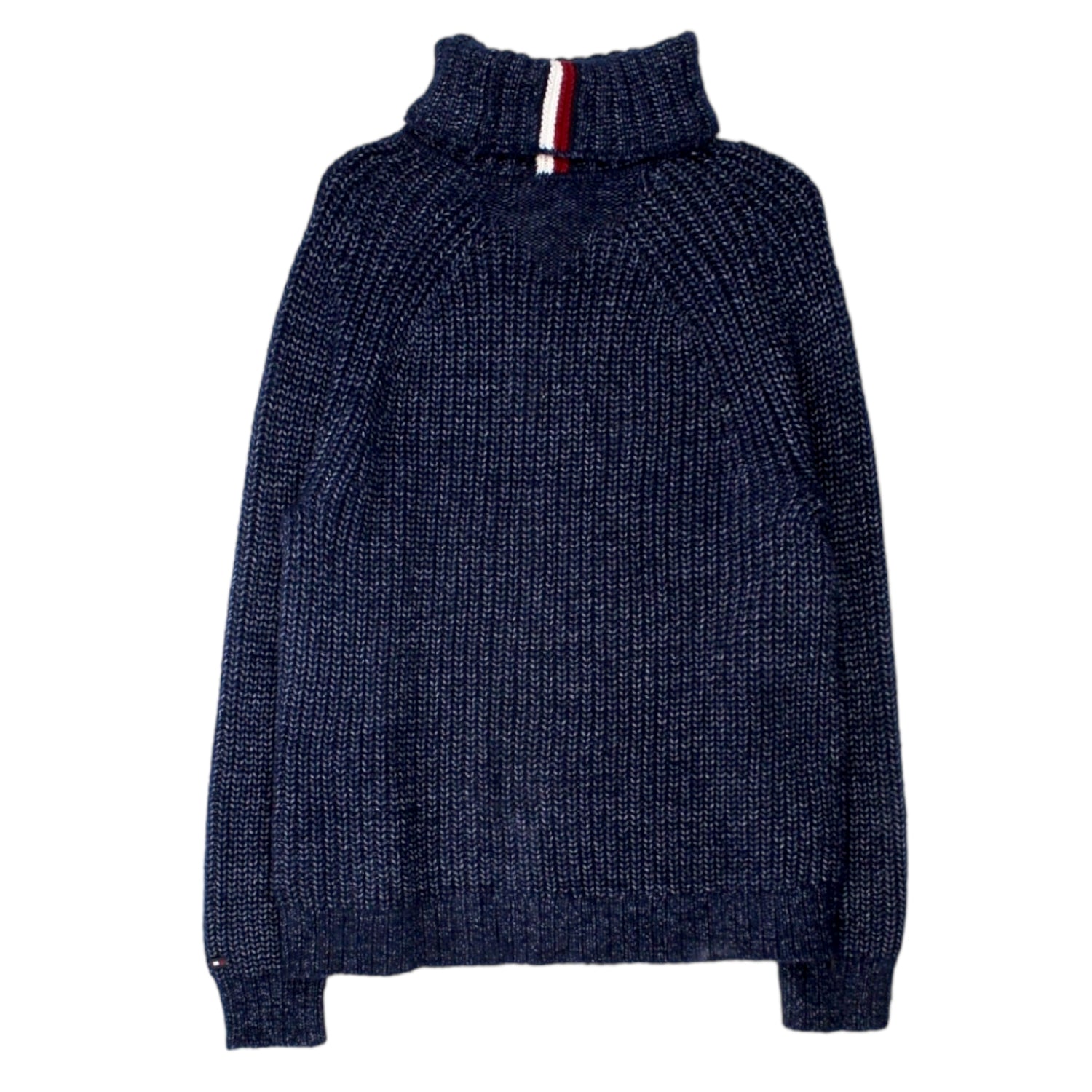 Tommy Hilfiger Navy 2 Tone Chunky Rib Roll Neck