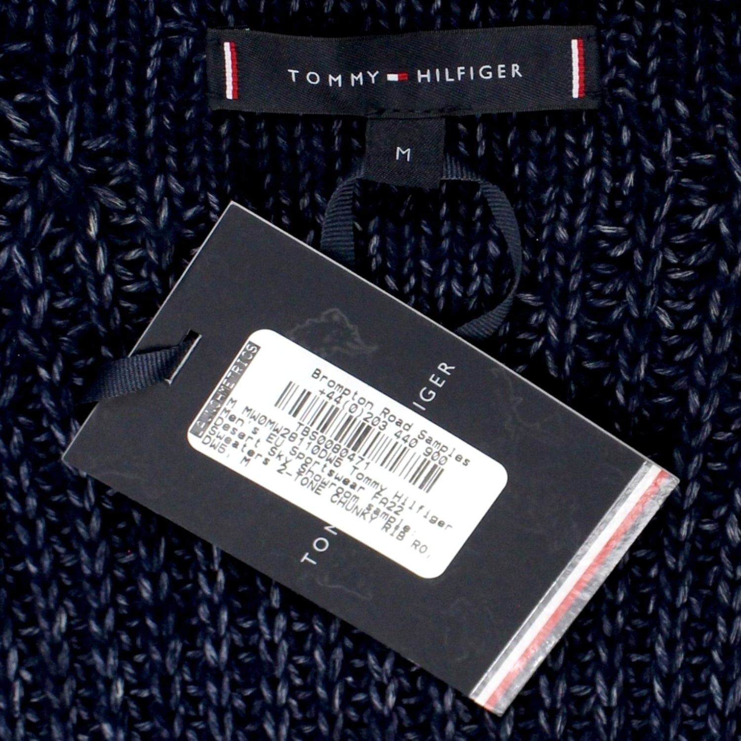 Tommy Hilfiger Navy 2 Tone Chunky Rib Roll Neck