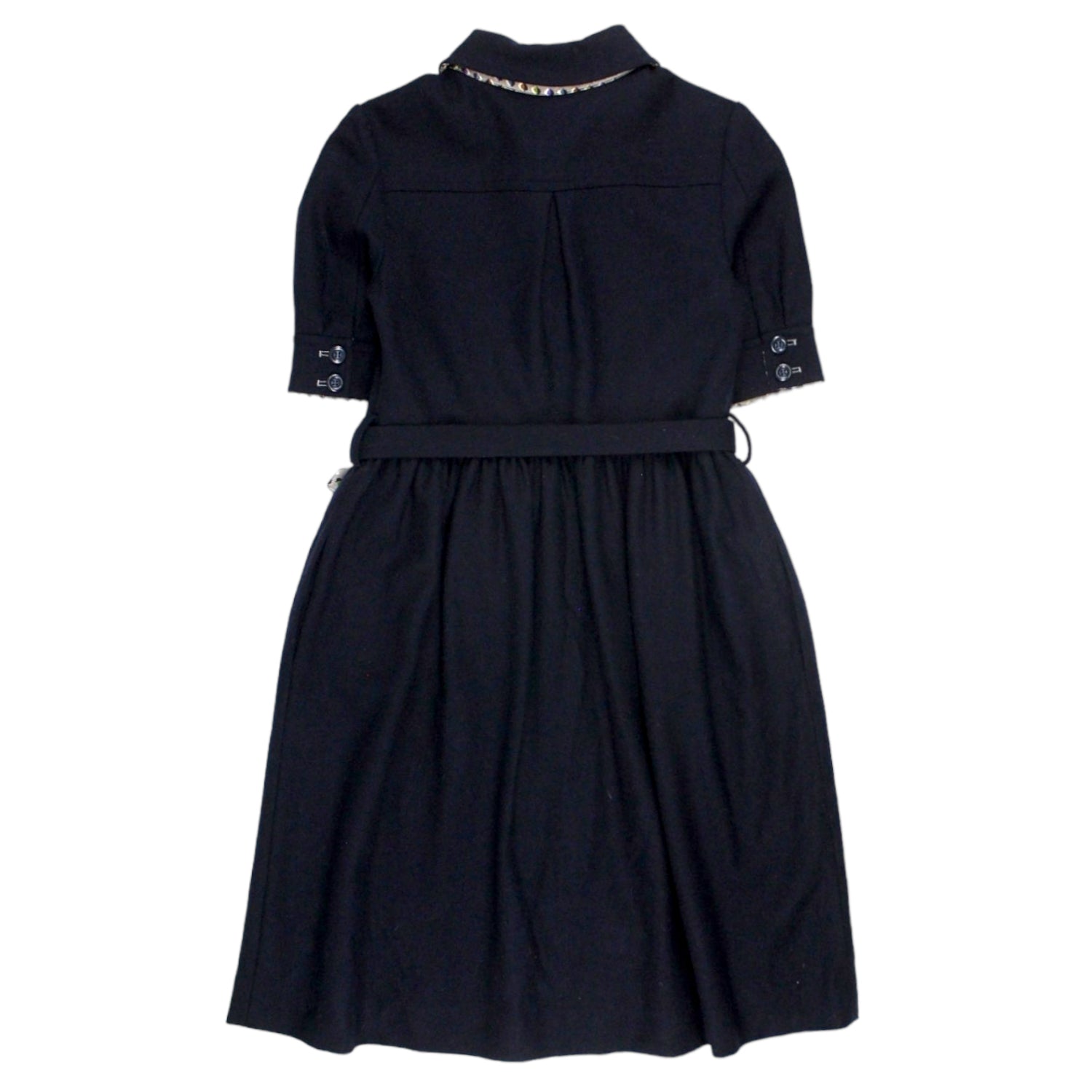 Orla Kiely Navy/Contrast Wool Shirt Dress