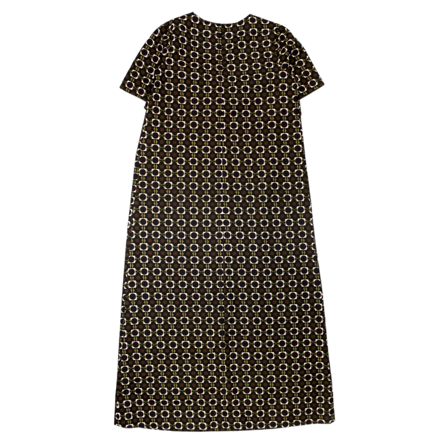 Orla Kiely Olive & Rose Flower Tile Maxi Dress