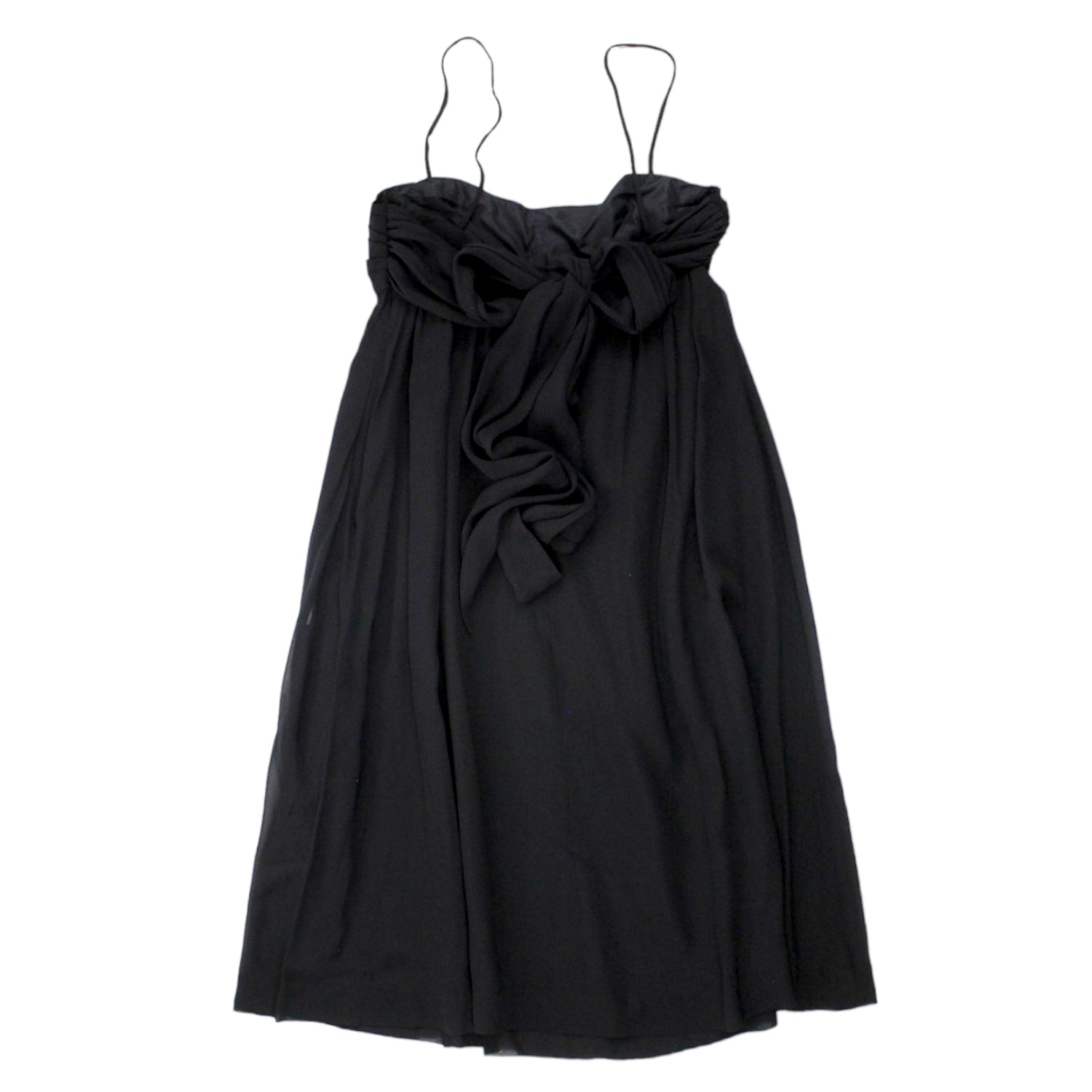 Orla Kiely Black Strappy Chiffon Dress