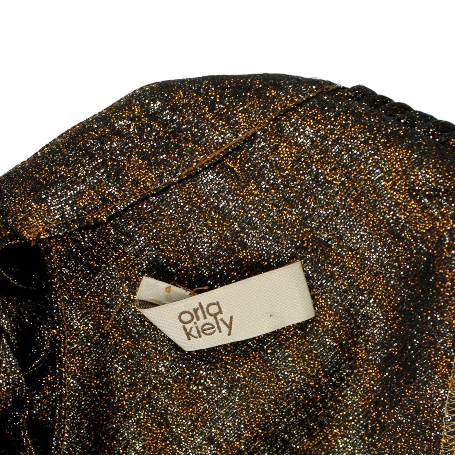 Orla Kiely Bronze Metallic Pin Tuck Top