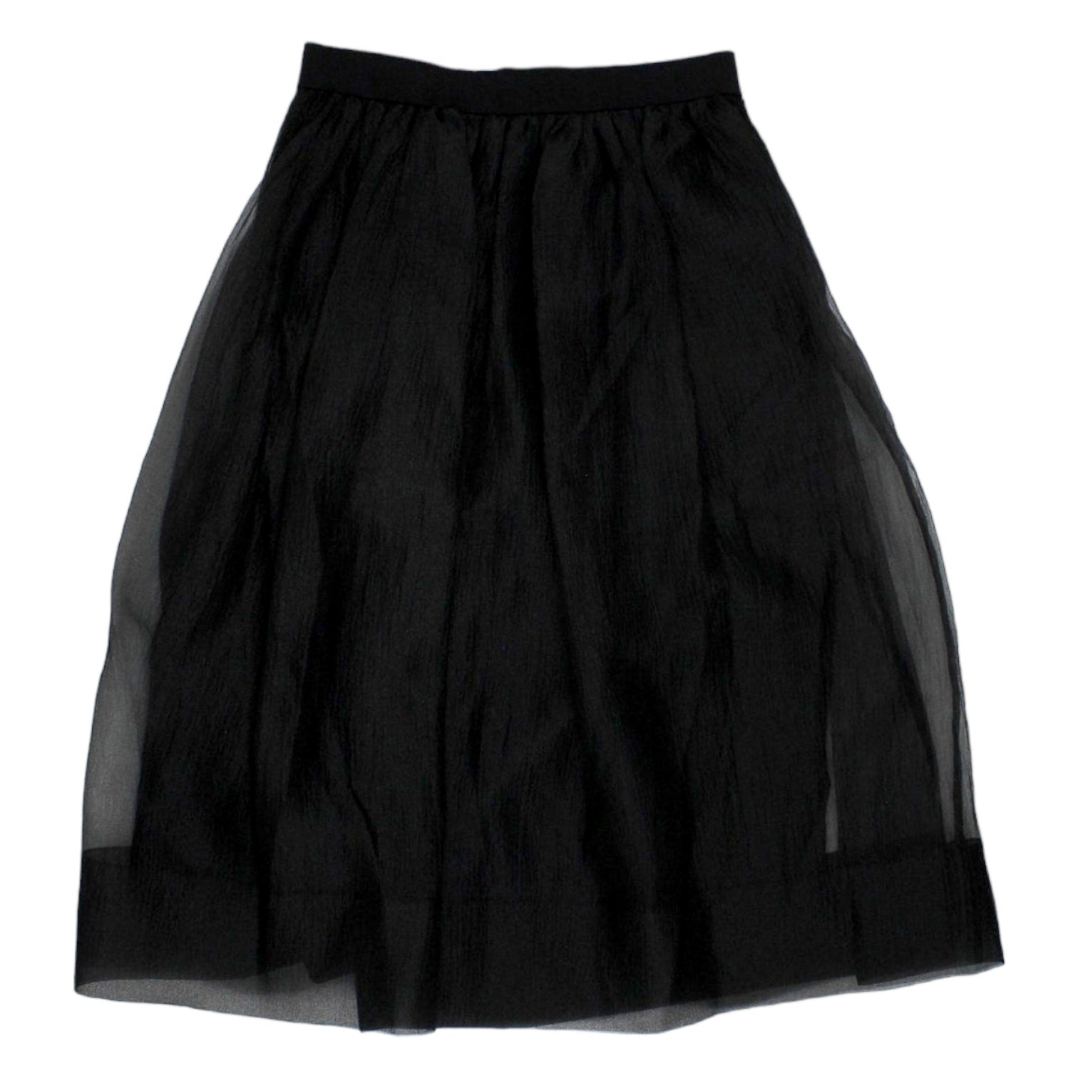 Orla Kiely Black Crinkle Organza Skirt