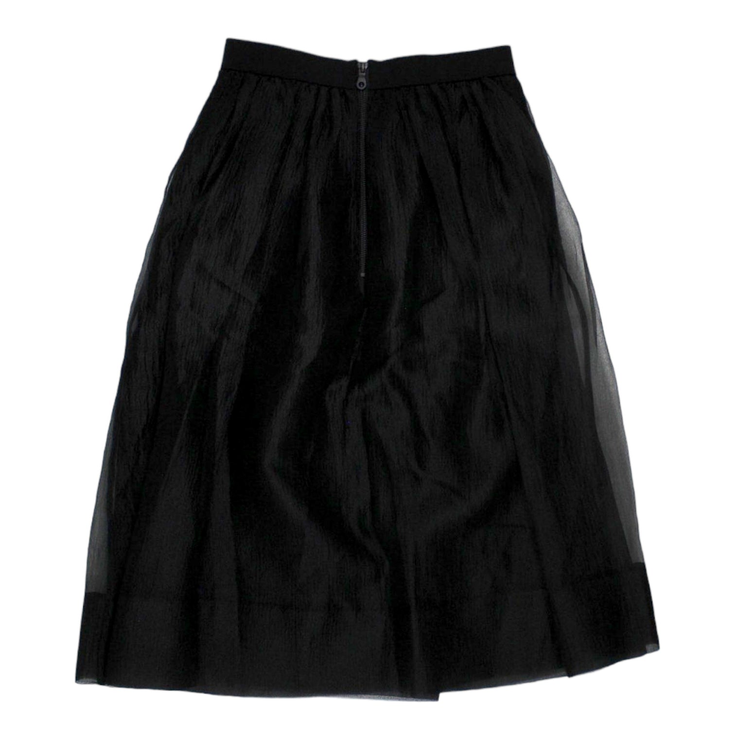 Orla Kiely Black Crinkle Organza Skirt