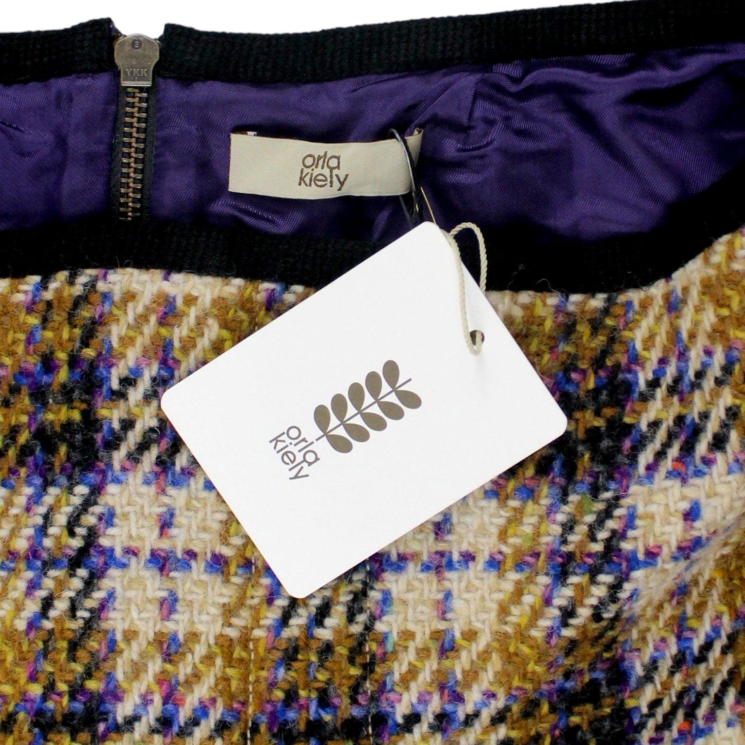 Orla Kiely Cream/Multi Tweed Skirt