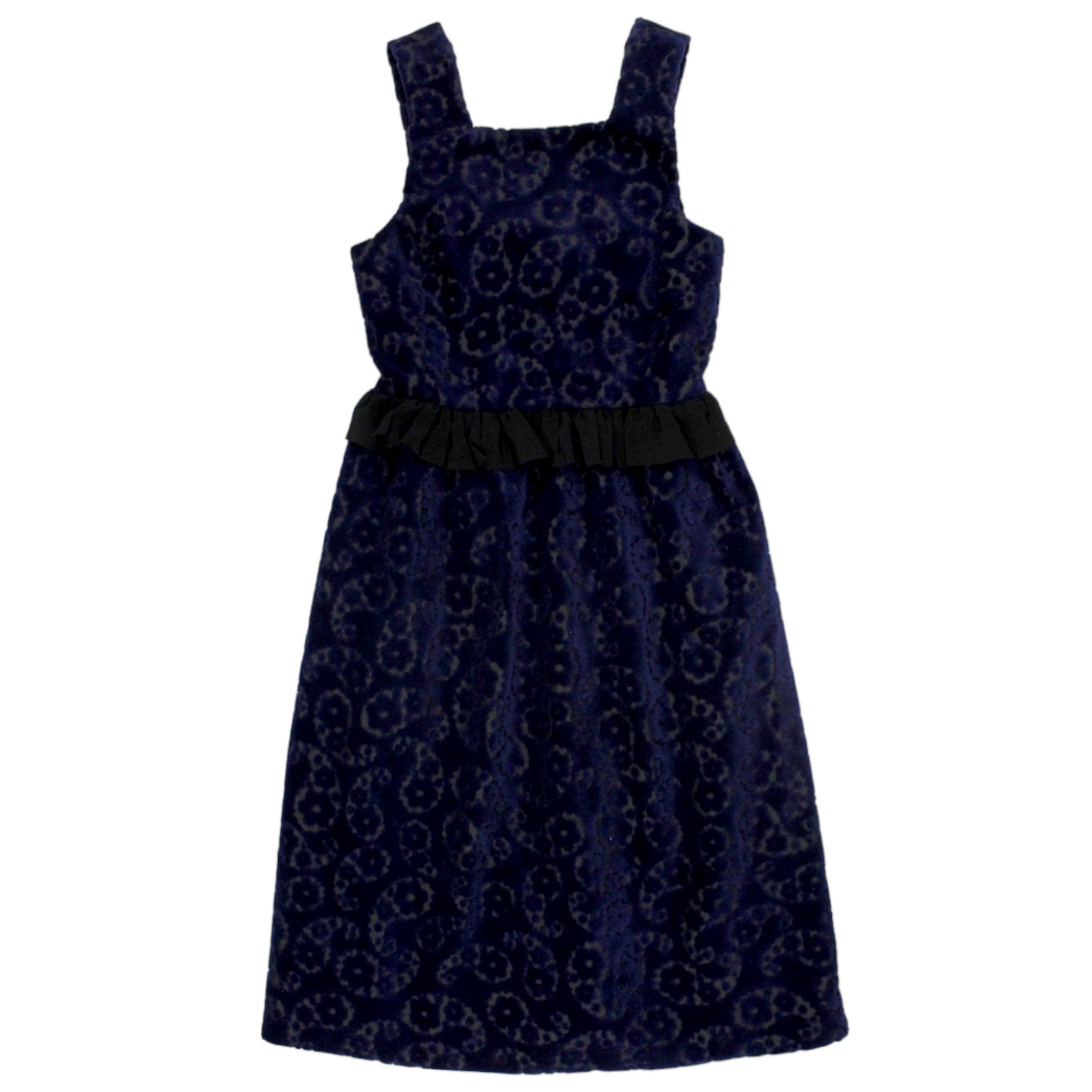 L'Orla Blue Devore Sleeveless Dress