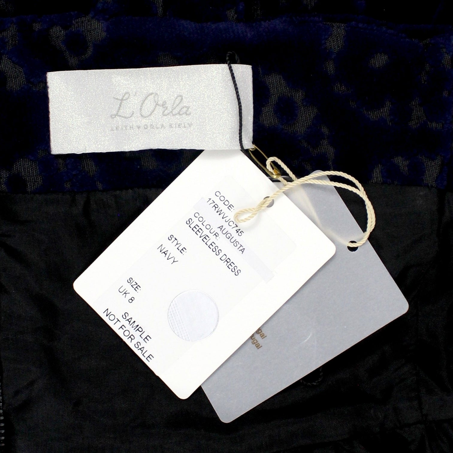 L'Orla Blue Devore Sleeveless Dress