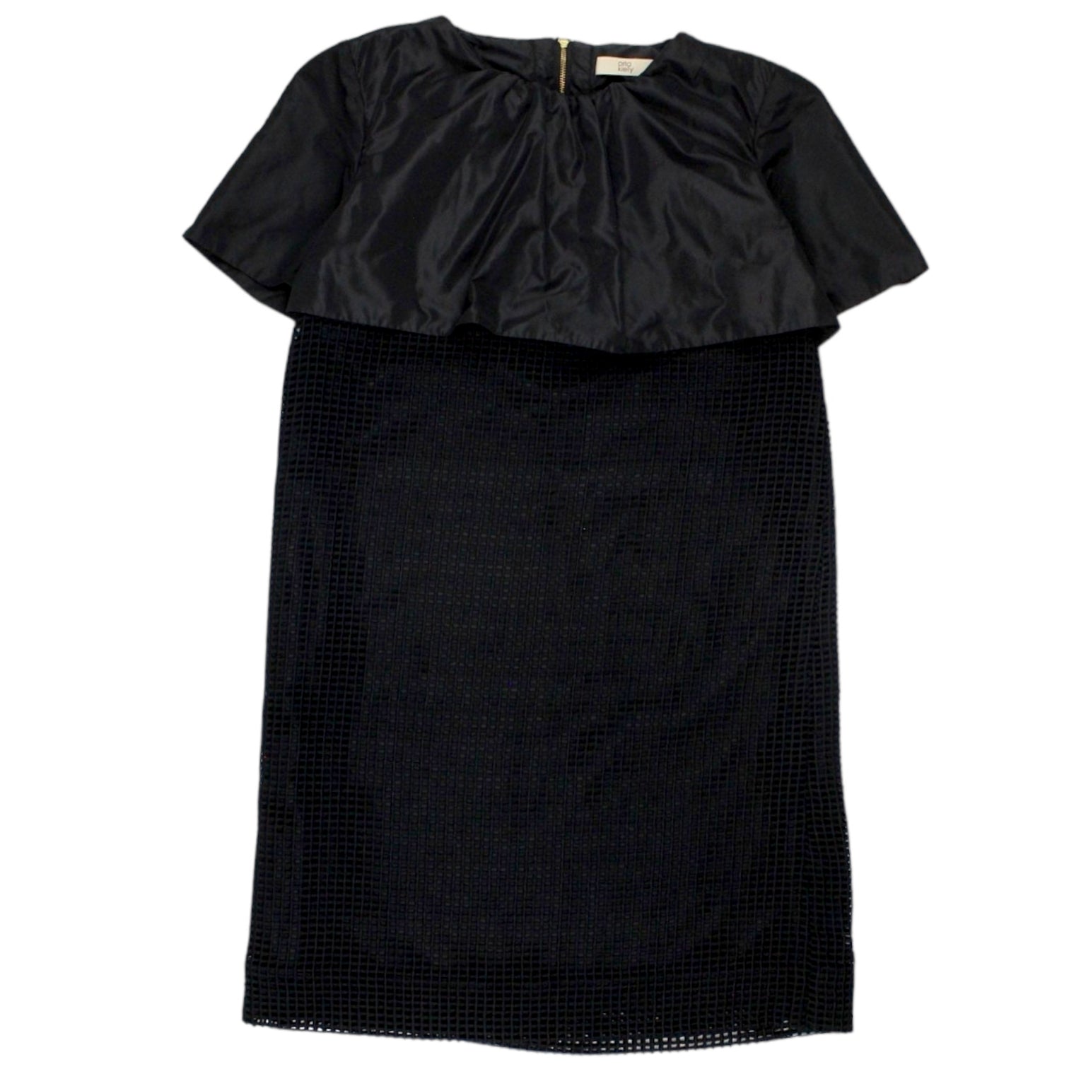 Orla Kiely Black Grid Neck Frill Dress